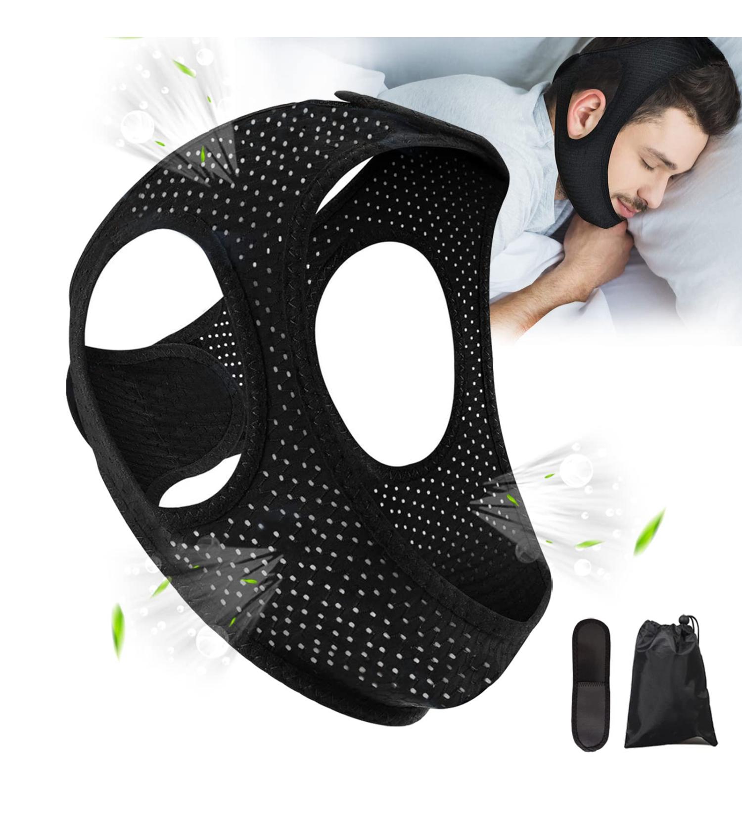 Forzacx Breathable CPAP Chin Strap - Anti-Snoring Solution for CPAP Users - Reduce Snoring, Non-Stick, Black - Buy Online on GoSupps.com