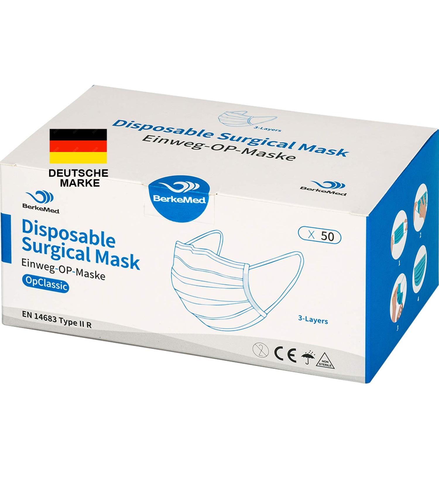 Buy EN 14683 Type IIR Surgical Masks - 50 Pack | International Shipping Available - Buy Online on GoSupps.com