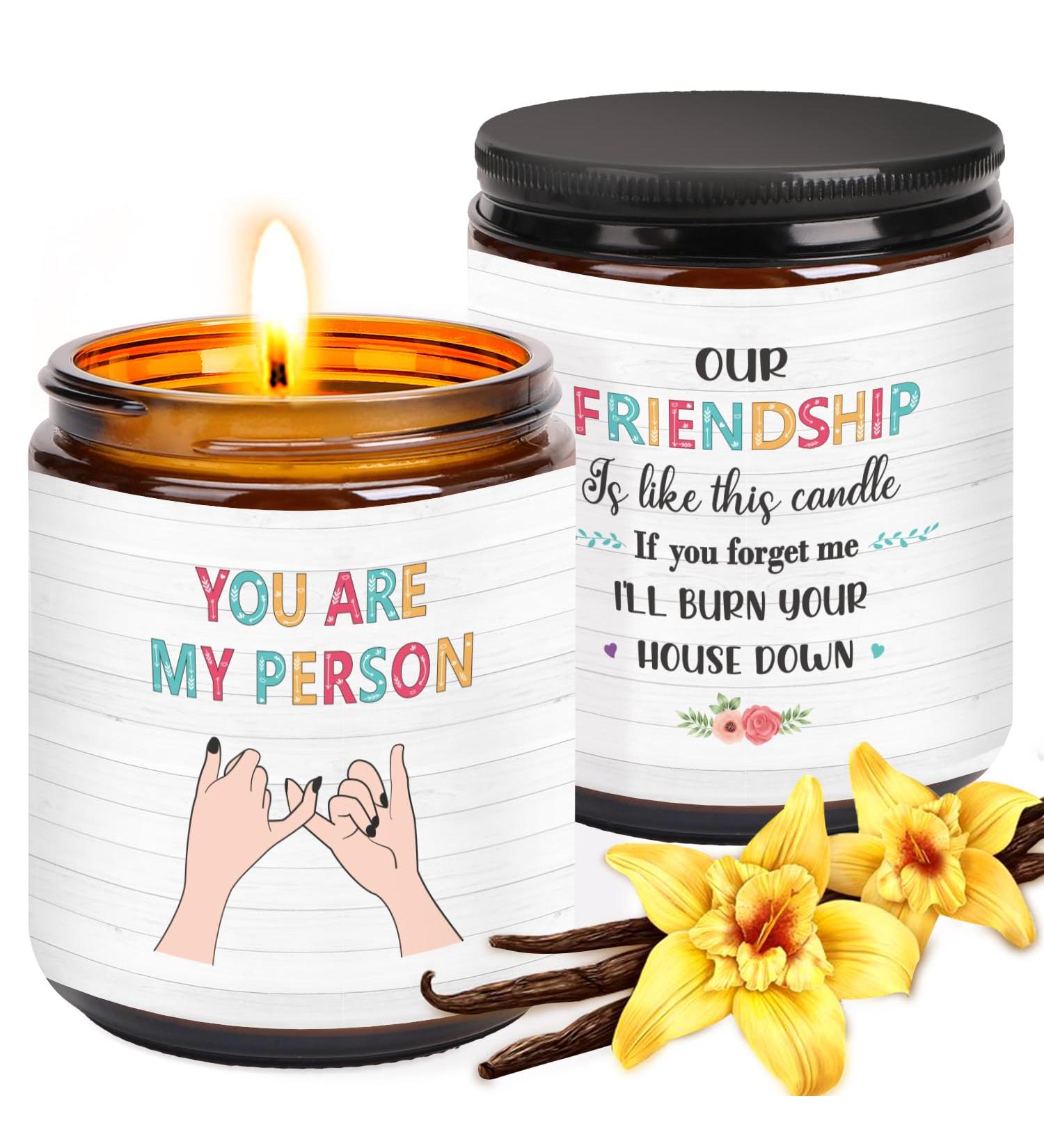 Vanilla Scented Candle Gift for Women - Unique Birthday & Christmas Gift Idea for Bestie, Sister, BFF - Aromatherapy Soy Wax Candle - Buy Online on GoSupps.com