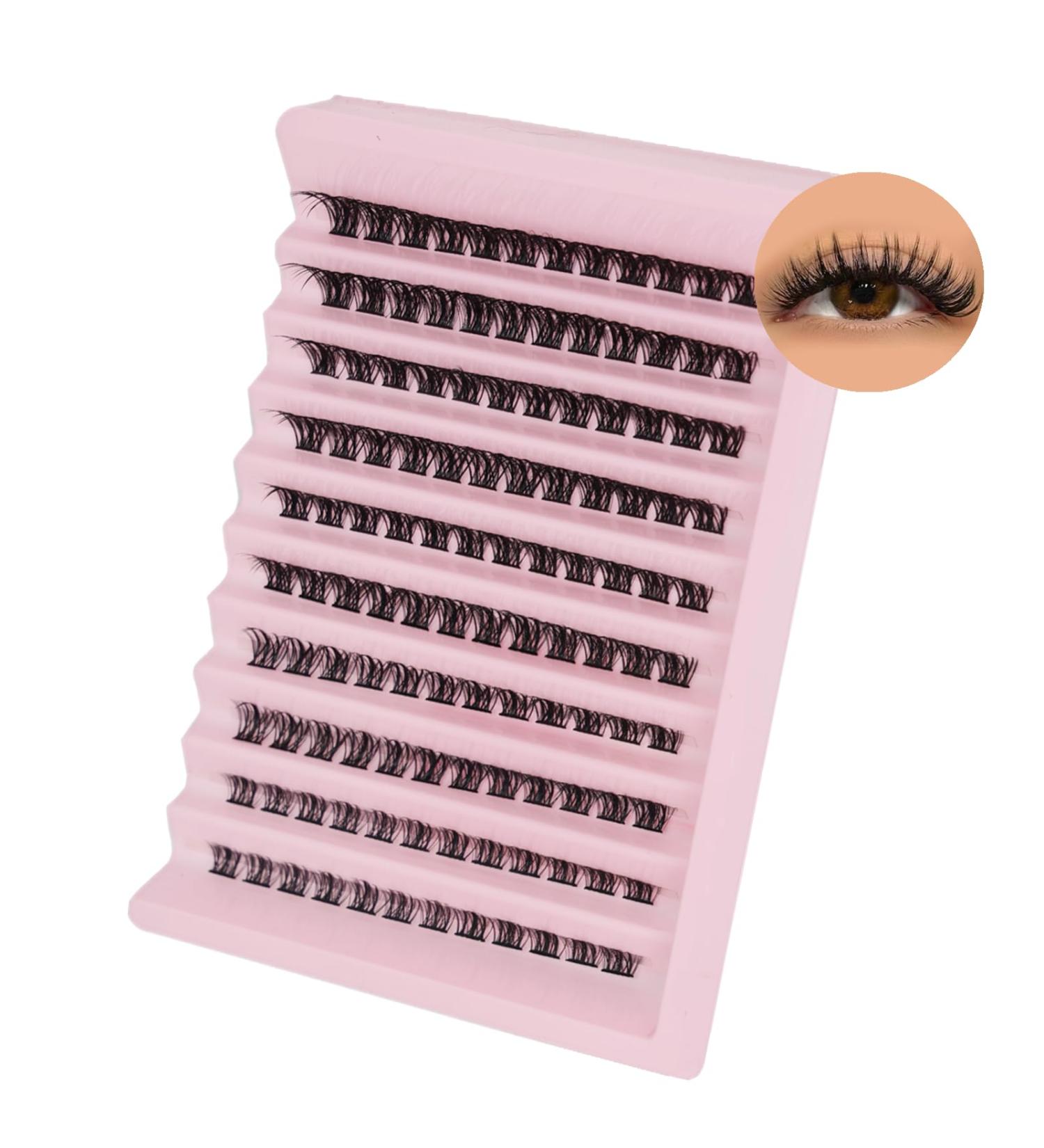 Lash Clusters 120Pcs DIY Individual Eyelash Extensions D Curl 8-16MM (#02) - Natural Look, Reusable, Home DIY - Buy Online on GoSupps.com