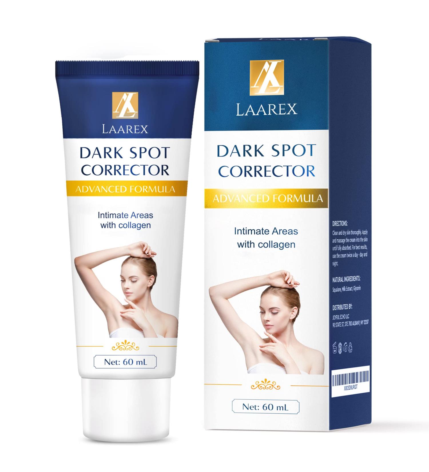 LAAREX Dark Spot Corrector for Body - Underarm, Neck, Armpit, Knees, Elbows, Private Parts - Intimate Areas Inner Thigh - 60ML - Buy Online on GoSupps.com