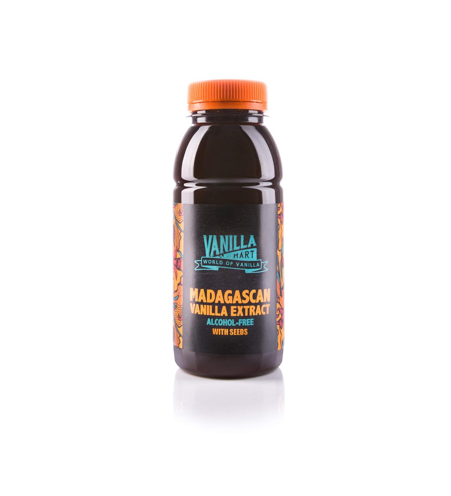 Vanilla Mart Madagascan Bourbon Vanilla Extract Alcohol-Free with Seeds (250ml) - Buy Online on GoSupps.com