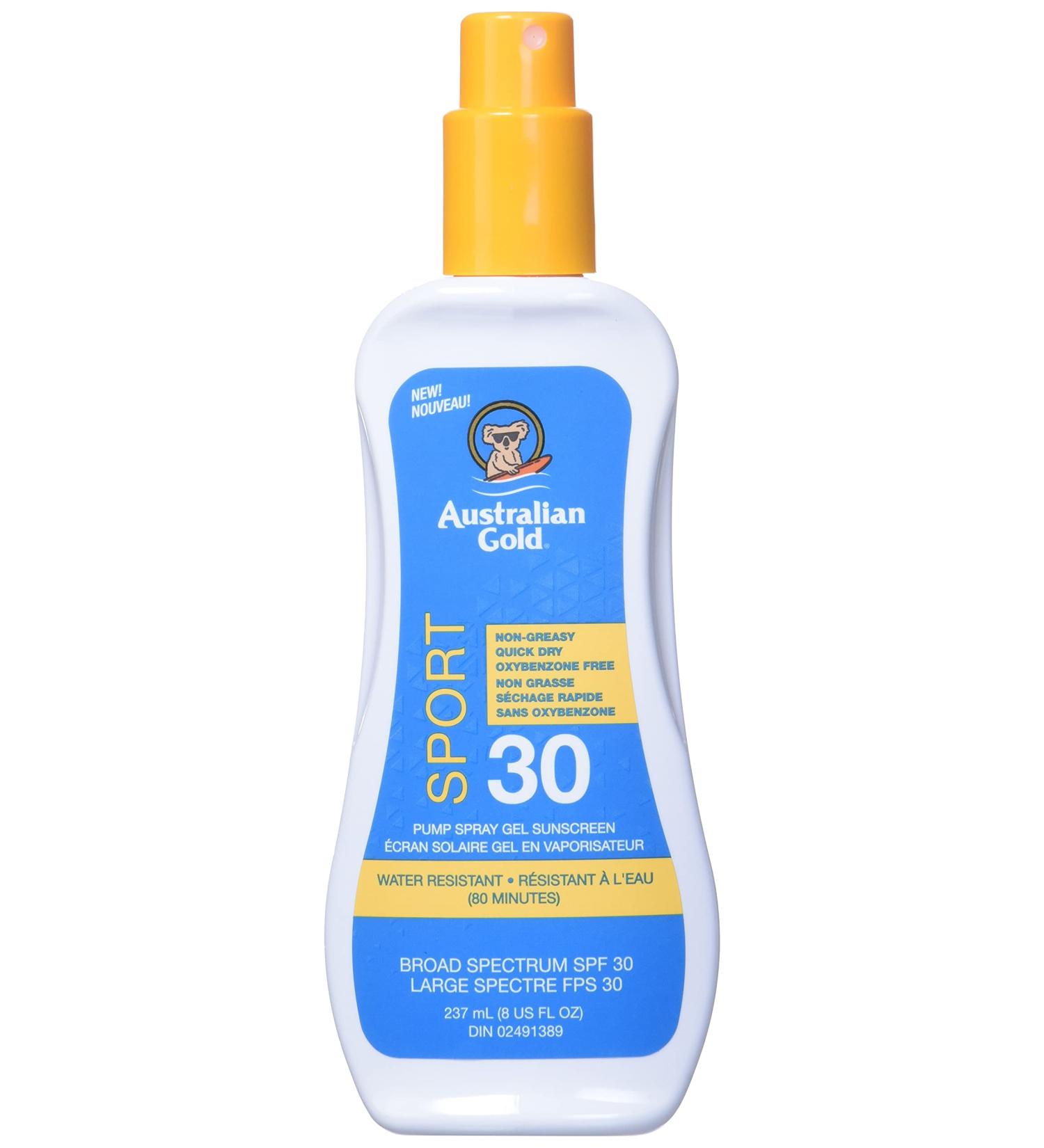 Australian Gold Spf 30 Spray Gel Sport 237 Milliliters - Buy Online on GoSupps.com