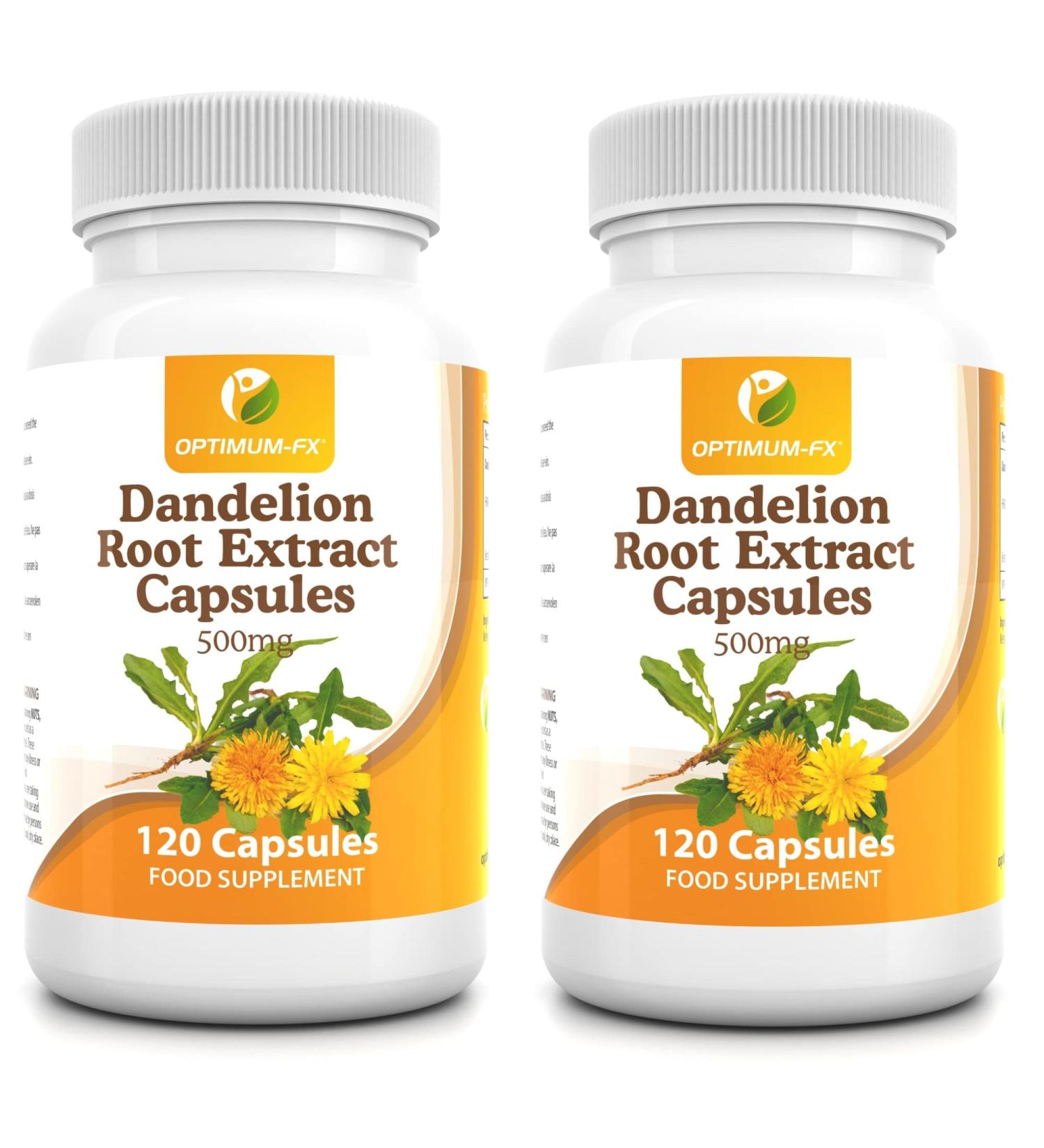 Dandelion Root Extract Capsules 500mg - 120 Capsules | Natural Liver Detox & Digestive Support - Buy Online on GoSupps.com