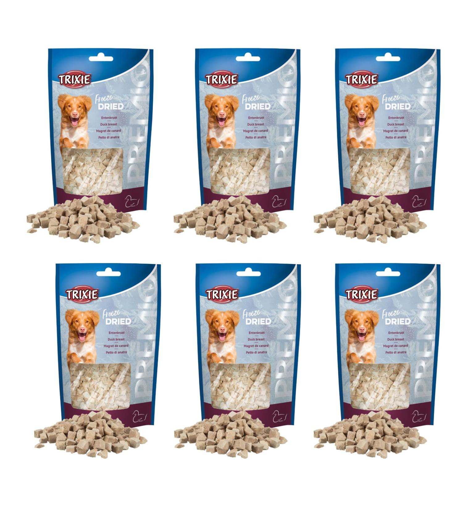 Trixie Freeze Dried Duck Breast | 6 x 50 g | Complementary food for dogs | Freeze-dried snack | 99% meat content | Suitable for food allergies - Buy Online on GoSupps.com