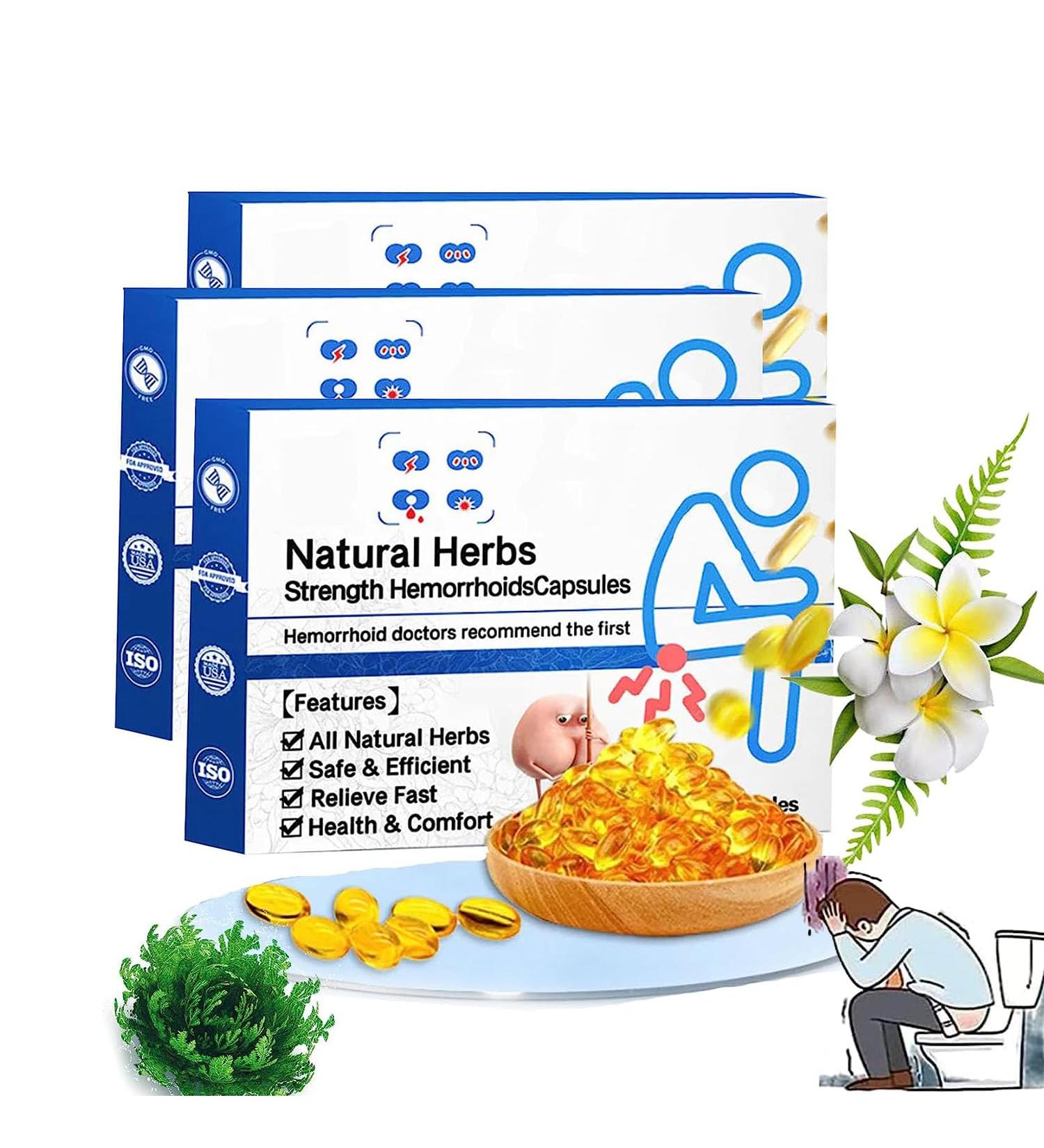 VBSOTLMF Natural Herbal Hemorrhoid Capsules - Fast Relief for Men and Women - Buy Online on GoSupps.com