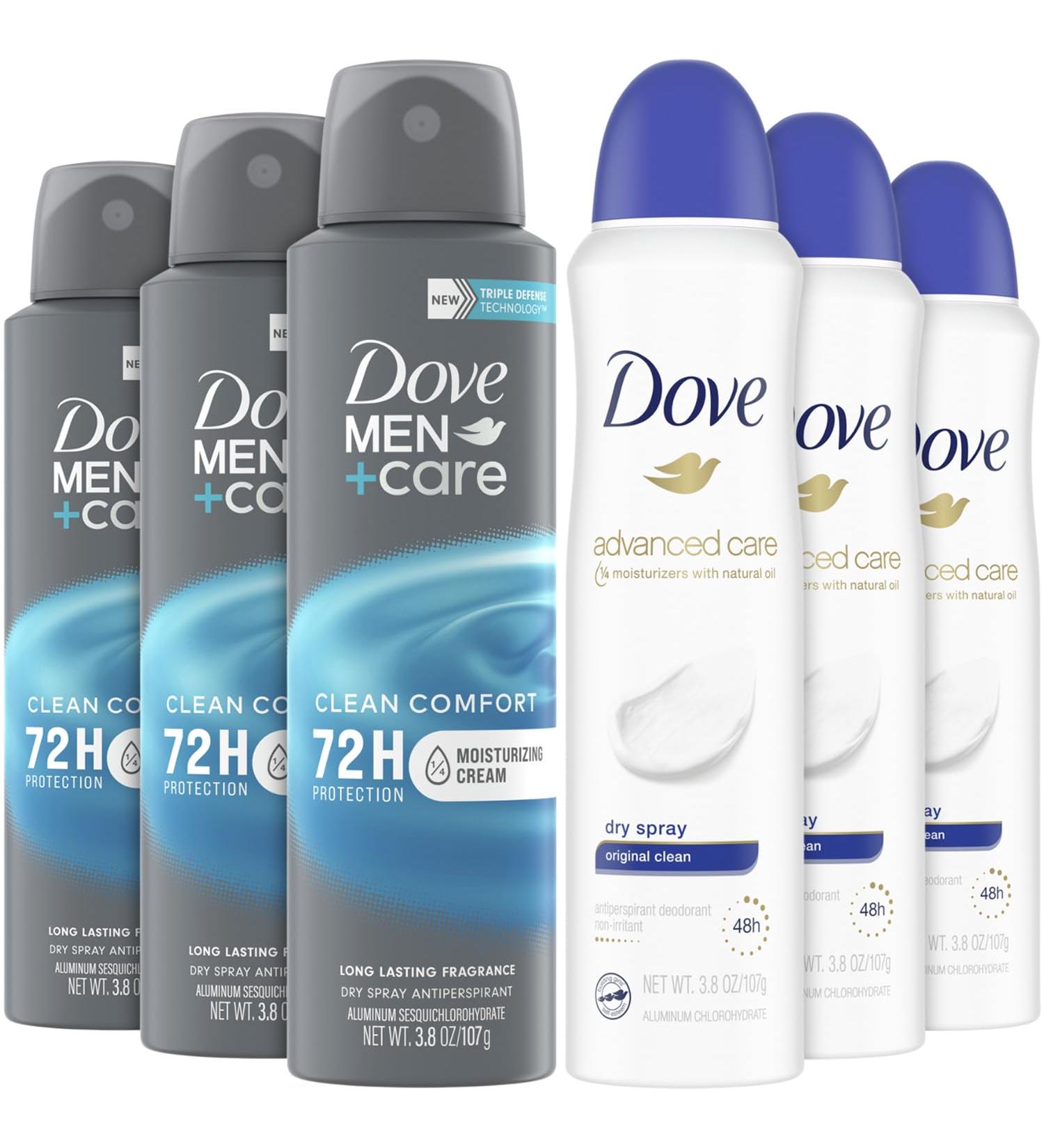 Shop Dove Deodorant Spray for Men & Women - Antiperspirant Dry Spray 3.8 Oz Set (6 Pieces) - Moisturizing & Scented - International Shipping Available - Buy Online on GoSupps.com