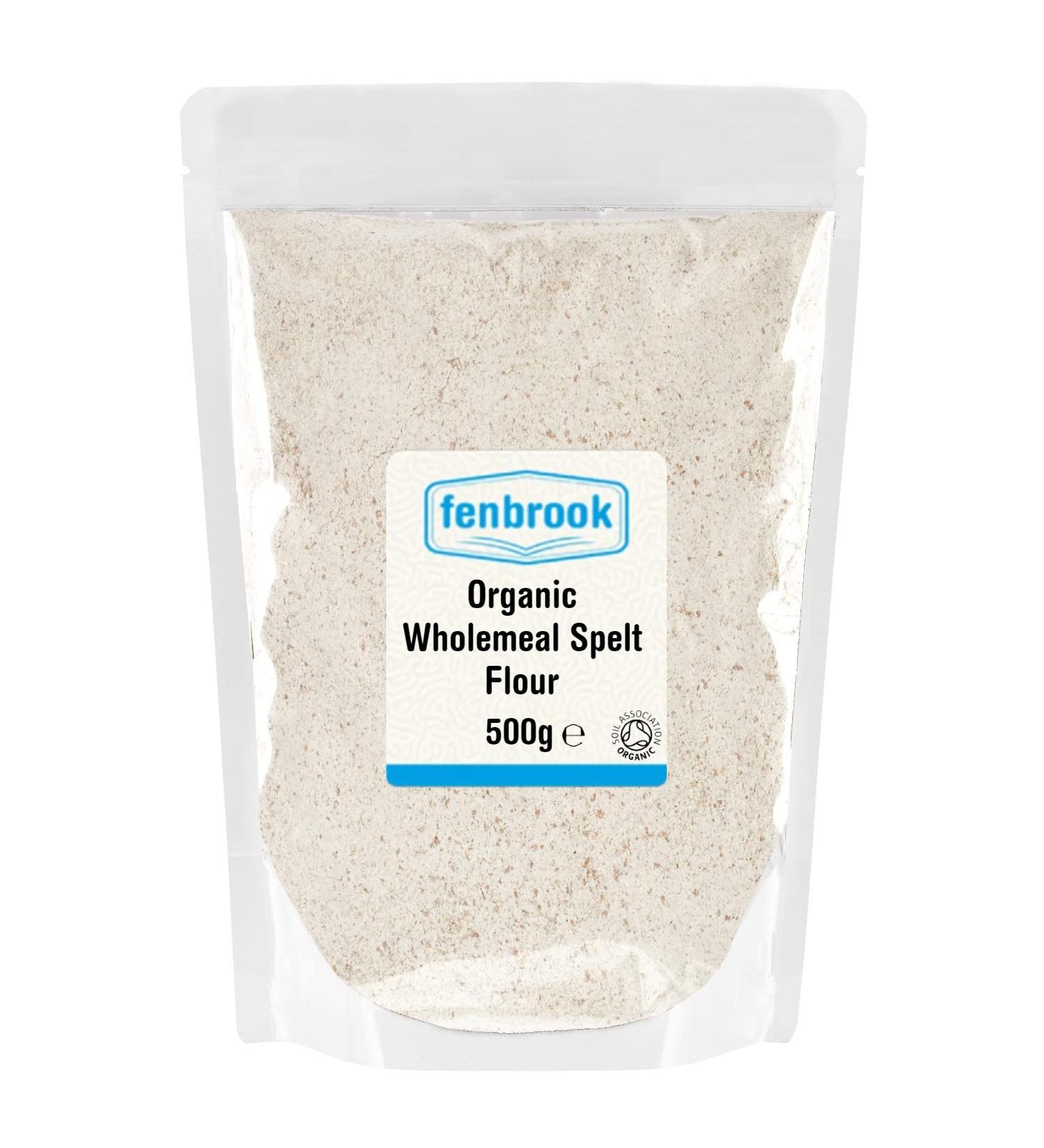 Organic Wholemeal Spelt Flour 500g | Certified Organic by Fenbrook Organic - Buy Online on GoSupps.com