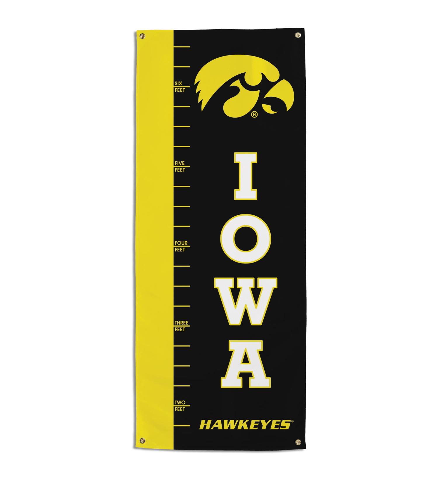NCAA Iowa Hawkeyes Growth Chart Banner, Team Colors, one size