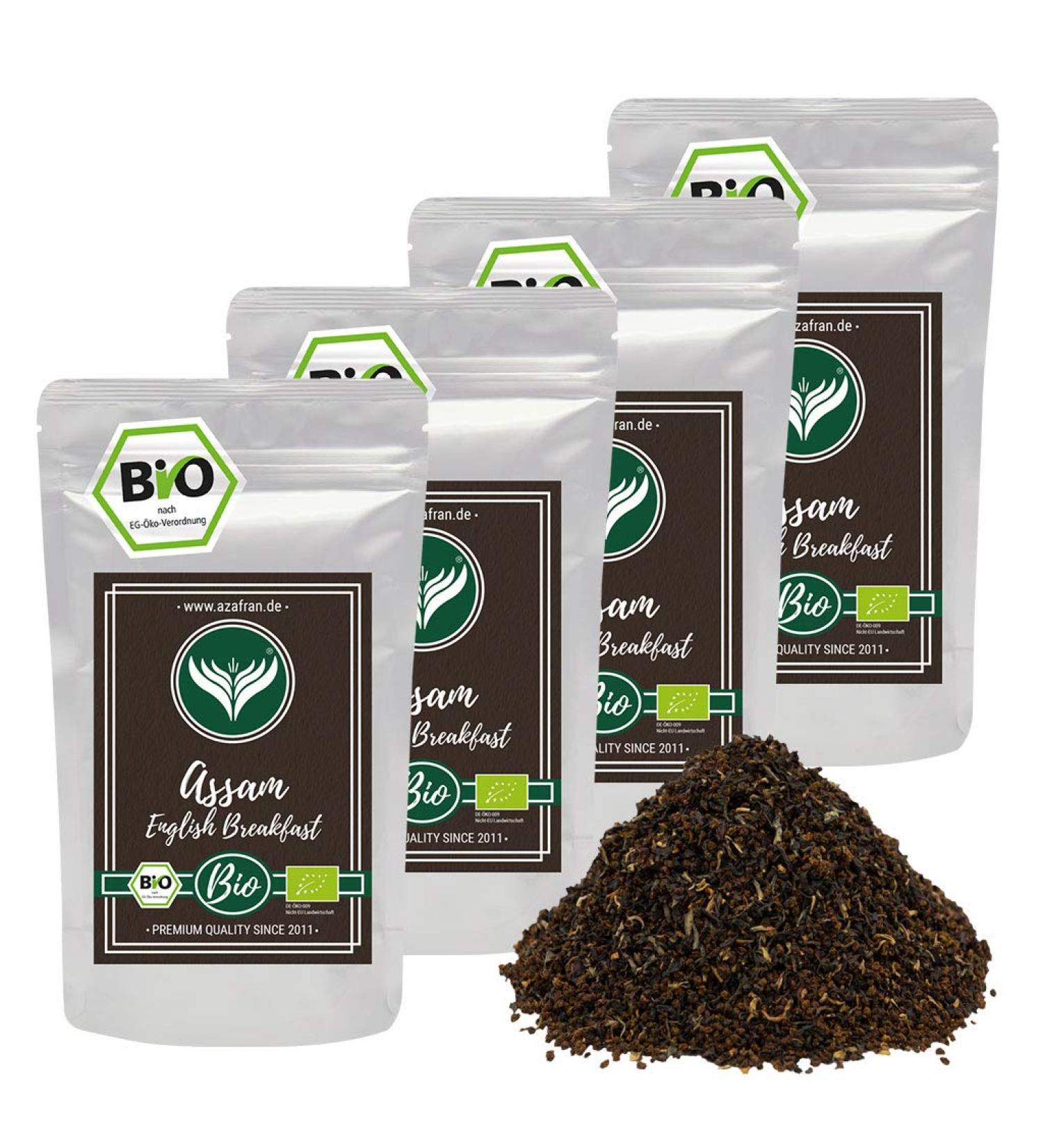 Buy Azafran ORGANIC Assam Black Tea - English Breakfast & East Frisian Tea 1kg | Premium Quality International Shipping - Buy Online on GoSupps.com