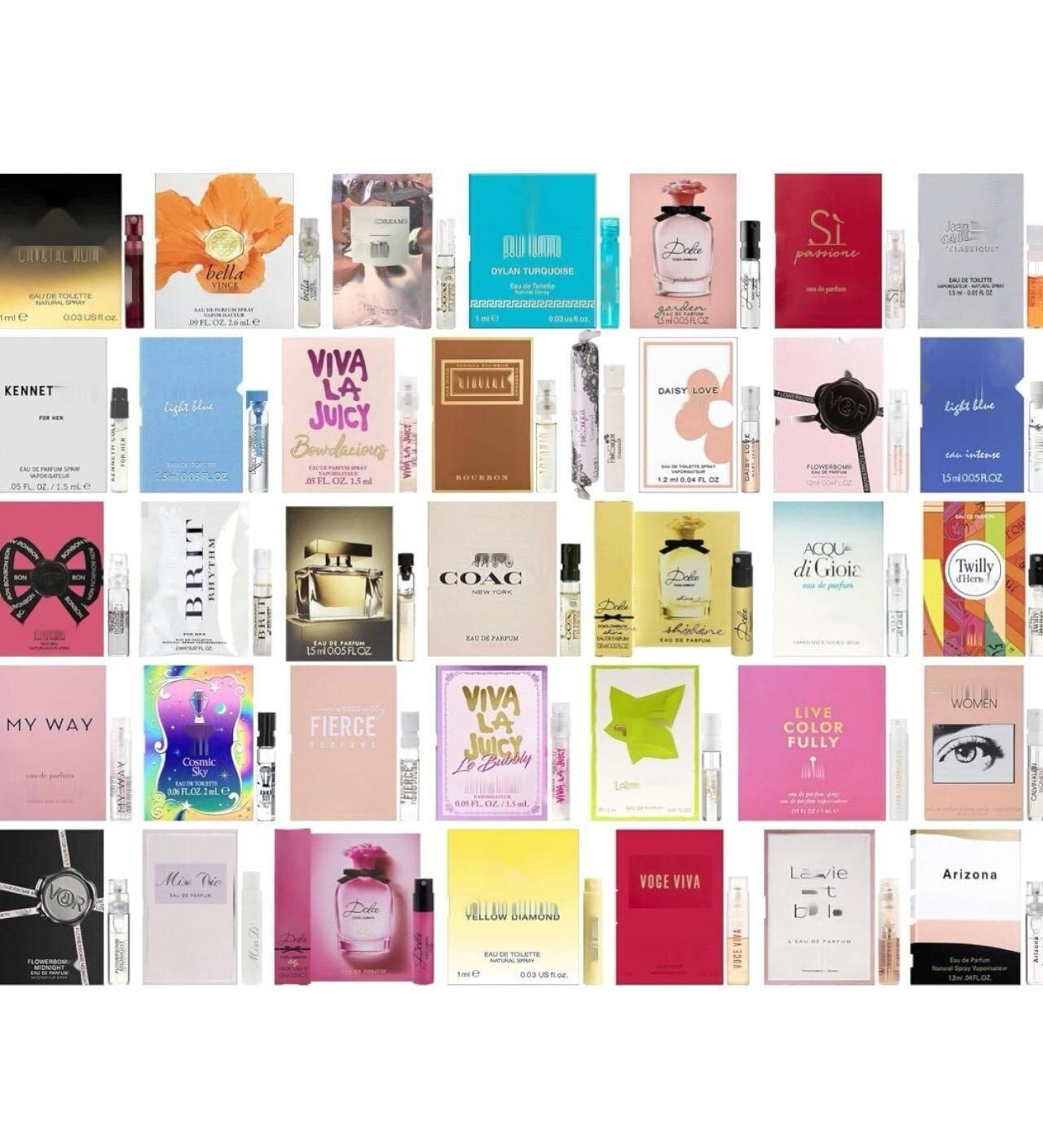 Women's Designer Fragrance Sampler Set - Luxury High End Perfume Vial Sample Most Popular (5 Random Samples) 0.01 Fl Oz (Pack of 5) - Buy Online on GoSupps.com