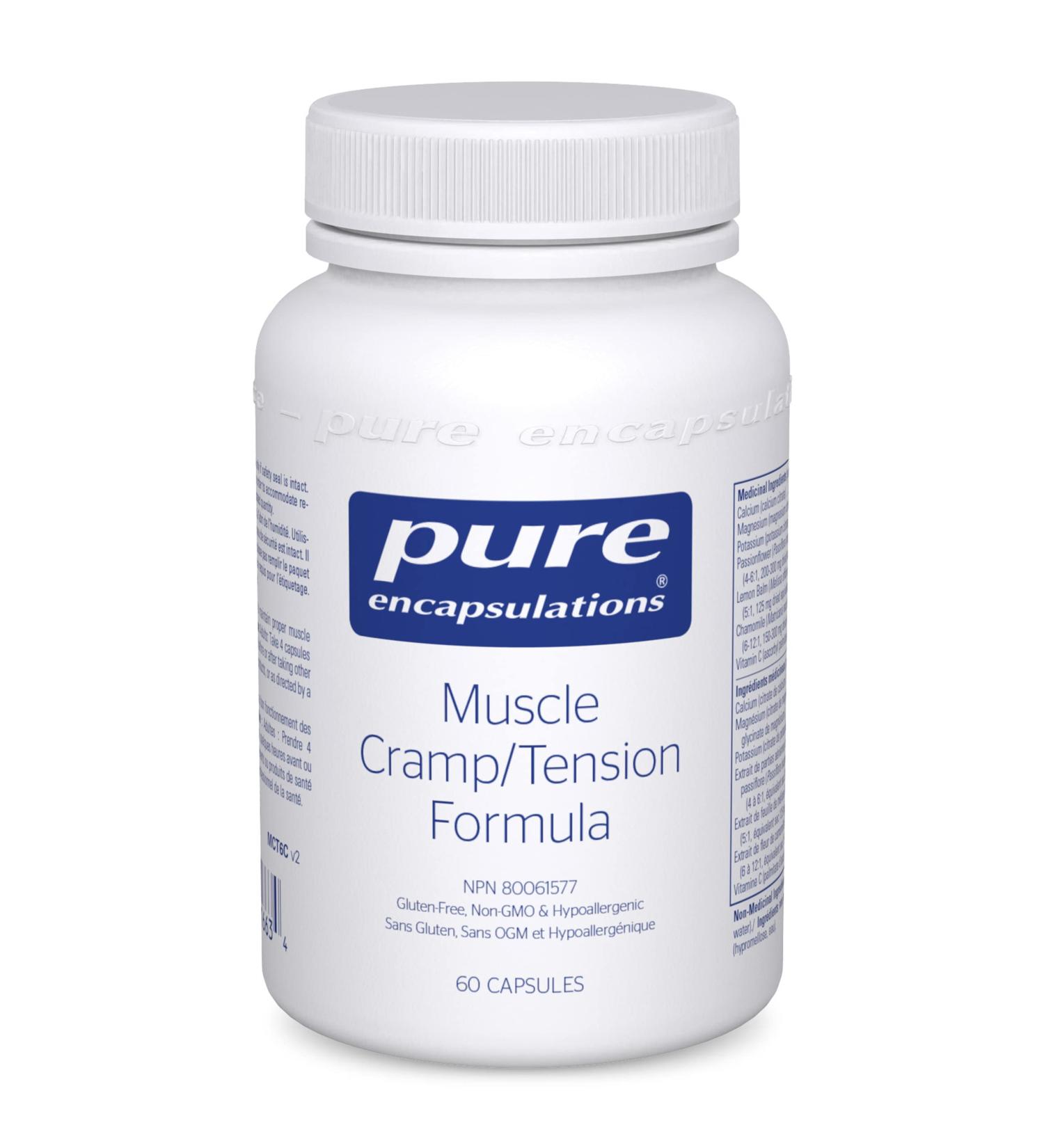 Pure Encapsulations - Muscle Cramp/Tension Formula - Hypoallergenic Supplement to Maintain Healthy Muscle Function and support Relaxation - 60 Vegetable Capsules - Buy Online on GoSupps.com