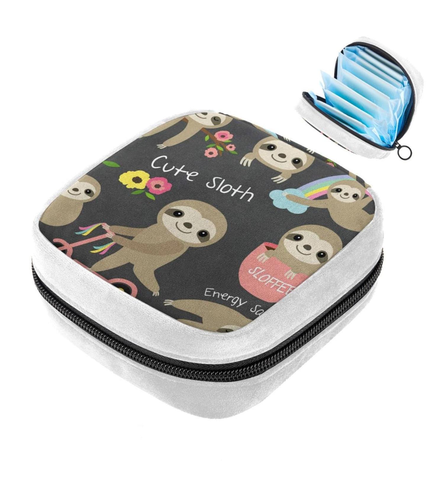 Cartoon Animals Sanitary Napkin Storage Bag - Color2418 | GIAPB Period Tampon Makeup Pad Pouch - Buy Online on GoSupps.com