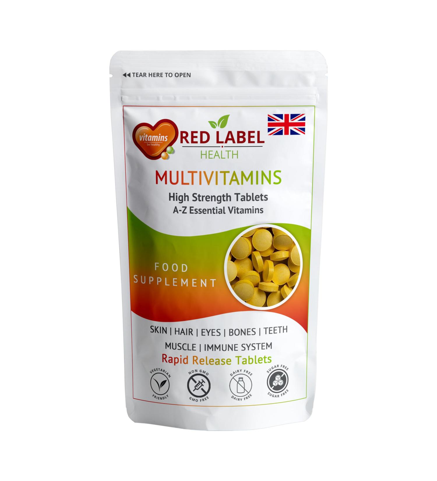 Multivitamin Tablets for Men & Women 30 Tablets 1 Month Supply A-Z Essential High Strength Multi Vitamin Supplement Immune Support & Daily Wellbeing Vegetarian Multivitamins One a Day 1 count (Pack of 30) - Buy Online on GoSupps.com