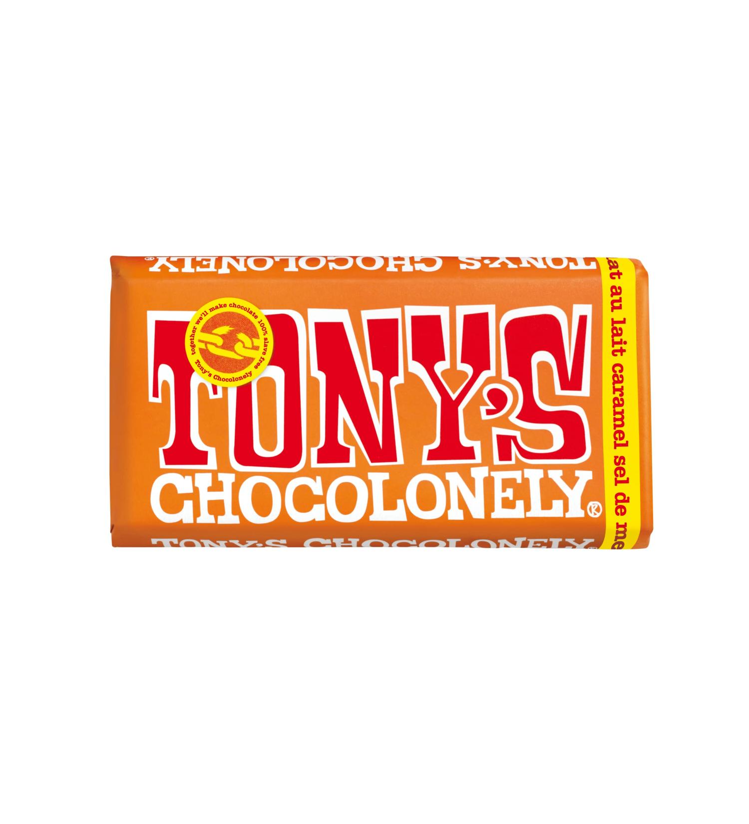 Tony's Chocolonely chocolate bar Caramel sea salt - Buy Online on GoSupps.com
