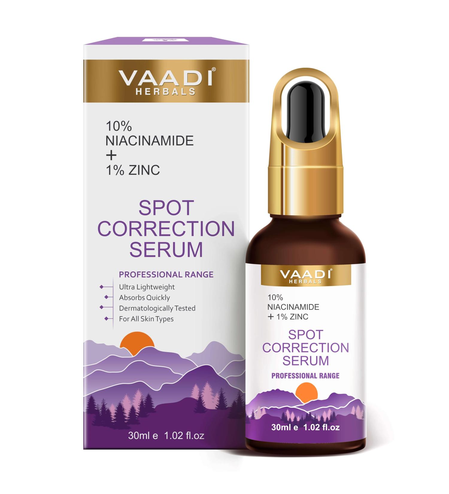 Buy Spot Correction Serum with 10% Niacinamide & 1% Zinc - 30ml | Acne Treatment for Even Skin Tone | International Shipping Available - Buy Online on GoSupps.com