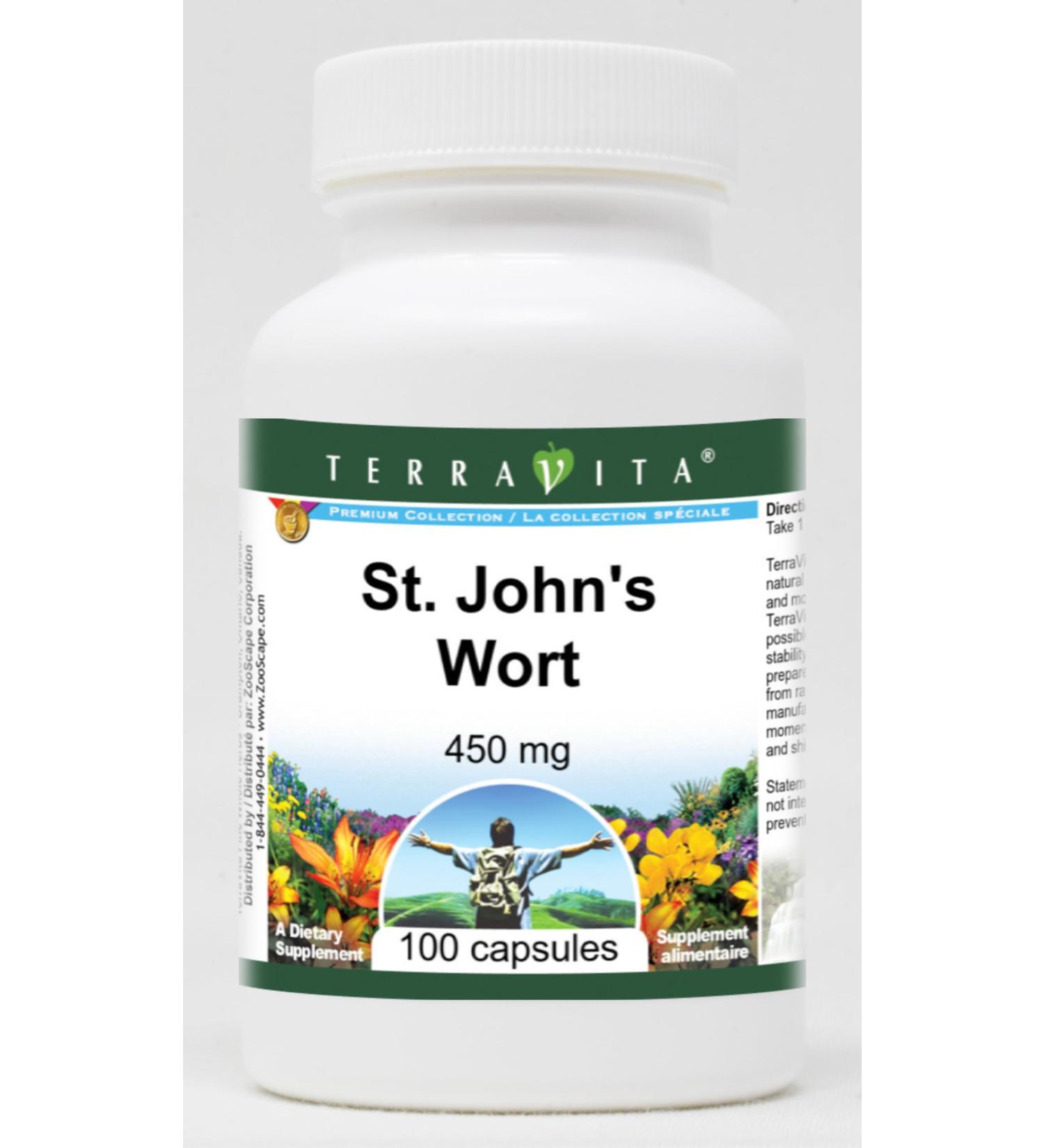 St. John's Wort - 450 mg (100 Capsules ZIN: 511514) - 3 Pack - Buy Online on GoSupps.com