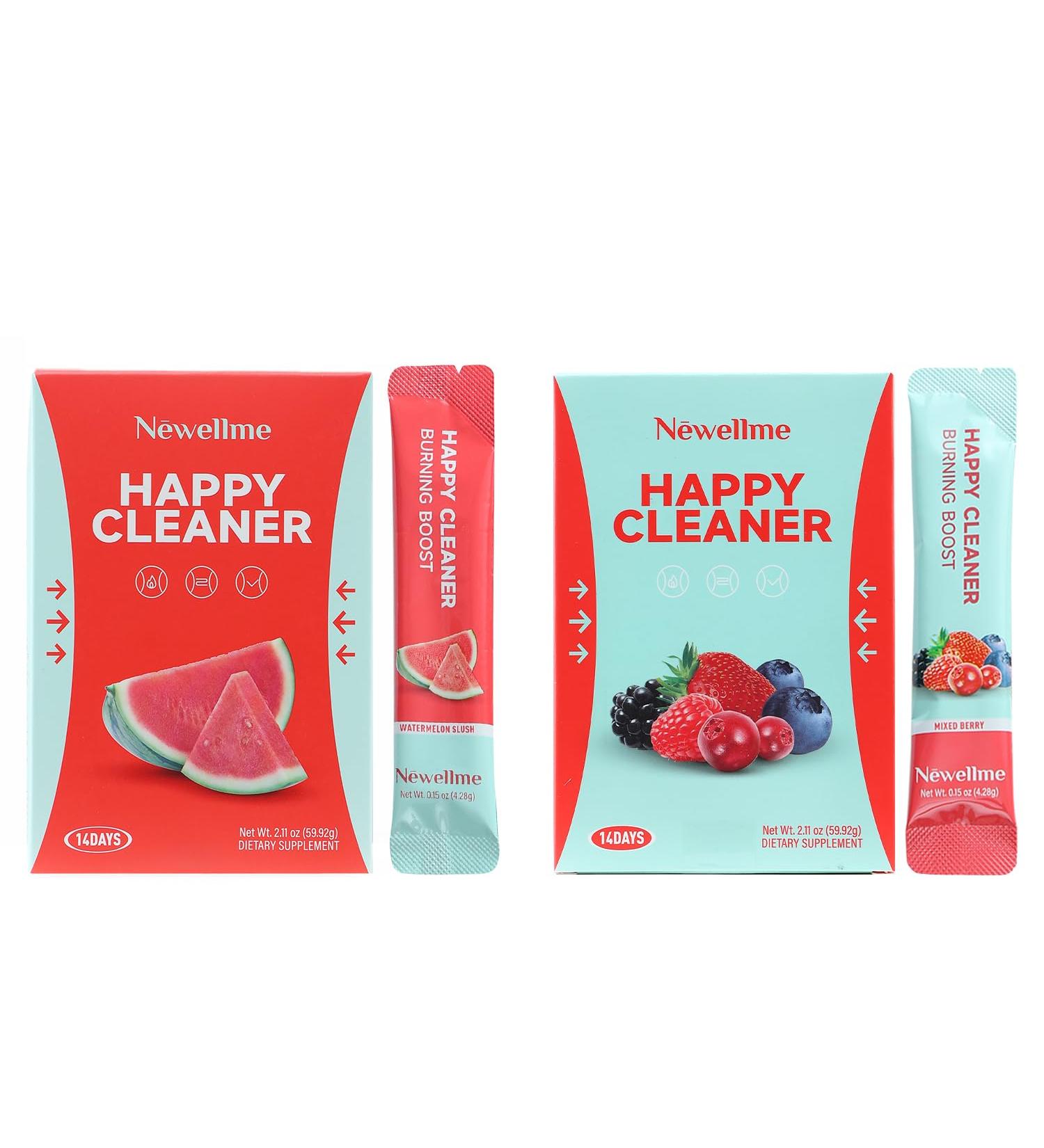 Newellme Watermelon Berry Superfoods Happy Cleaner Probiotic Powder Happy Cleaner para Bajar De Peso Natural Antioxidant & Greens Mix with Fruits and Veggies (28 Days Blue Raspberry & Watermelon) Watermelon+Blue Raspberr  - Buy Online on GoSupps.com
