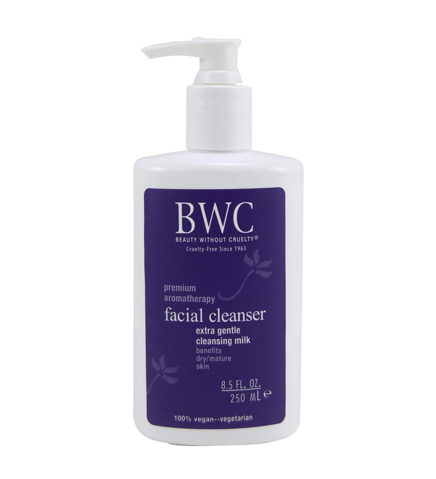 Beauty Without Cruelty Facial Cleansing Milk - Extra Gentle 8.5 oz | Vegan & Cruelty-Free Skincare - Buy Online on GoSupps.com