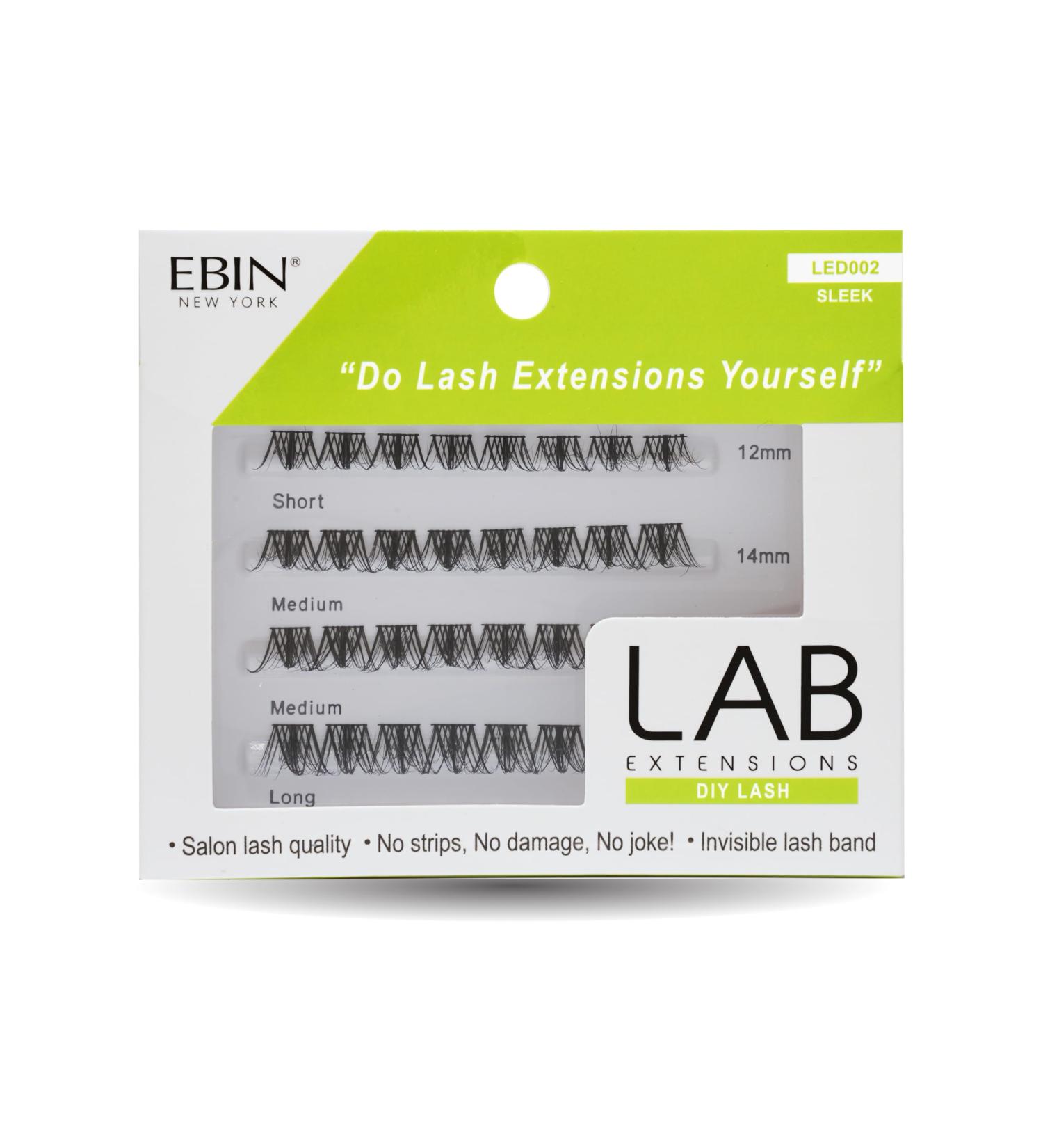 LAB Extensions DIY False Eyelashes | Sleek Style Cluster Lashes - Salon-Quality Invisible Band Soft & Reusable Cruelty-Free in 3 Lengths - Buy Online on GoSupps.com