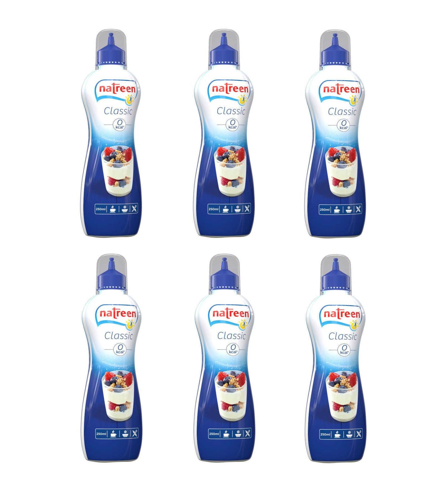 Natreen Sweetener Classic Liquid - Fine Sweetness Sugar Substitute 6 x 250ml | Buy Internationally Now! - Buy Online on GoSupps.com