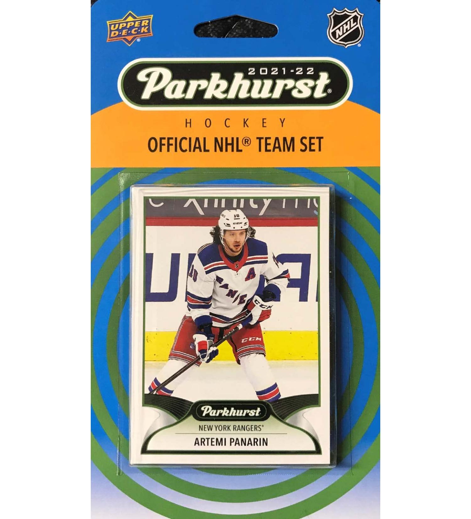 New York Rangers 2021 2022 Upper Deck Factory Sealed 10 Card Team Set Featuring Alexis Lafreniere, Kaapo Kakko and Mika Zibanejad Plus