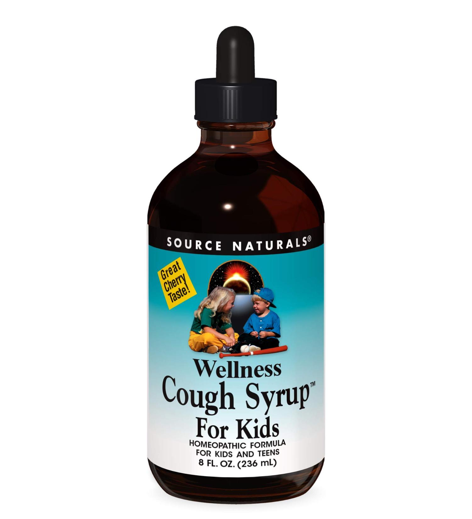 Source Naturals Kids Cough Syrup - Great Cherry Taste, 8 fl oz - Buy Online on GoSupps.com