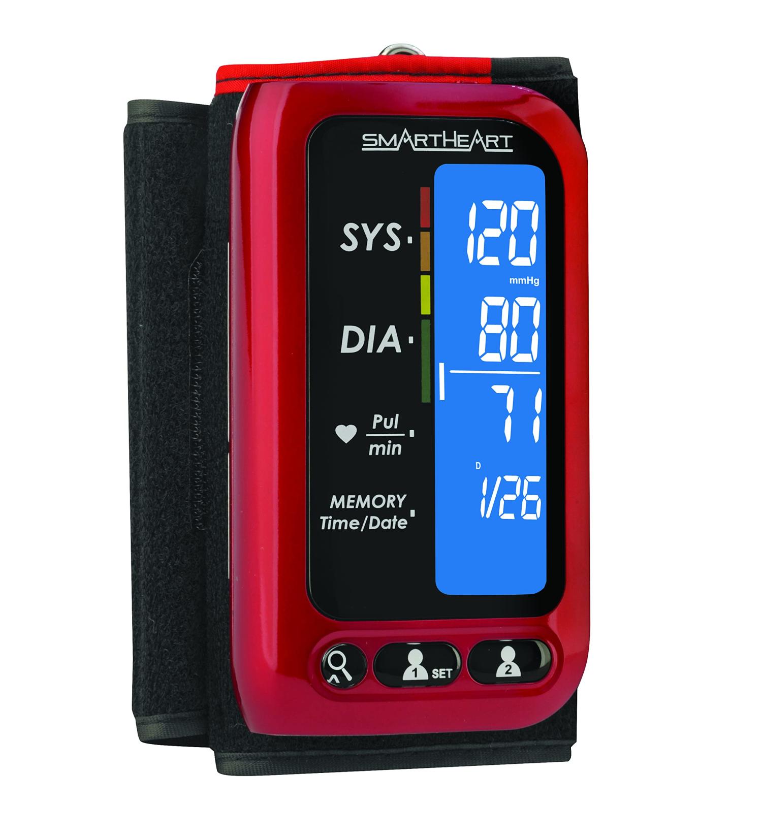 SmartHeart Blood Pressure Monitor | Upper Arm Cuff | Advanced Inflation | 500-Reading Memory | International Shipping Available - Buy Online on GoSupps.com
