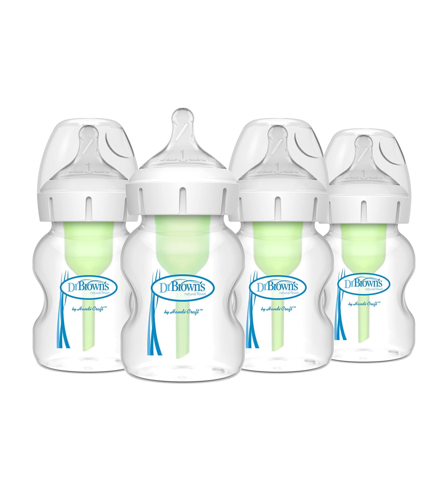 Dr. Brown's Natural Flow Anti-Colic Options+ Wide-Neck Baby Bottles 5oz 4 Pack - Buy Online on GoSupps.com