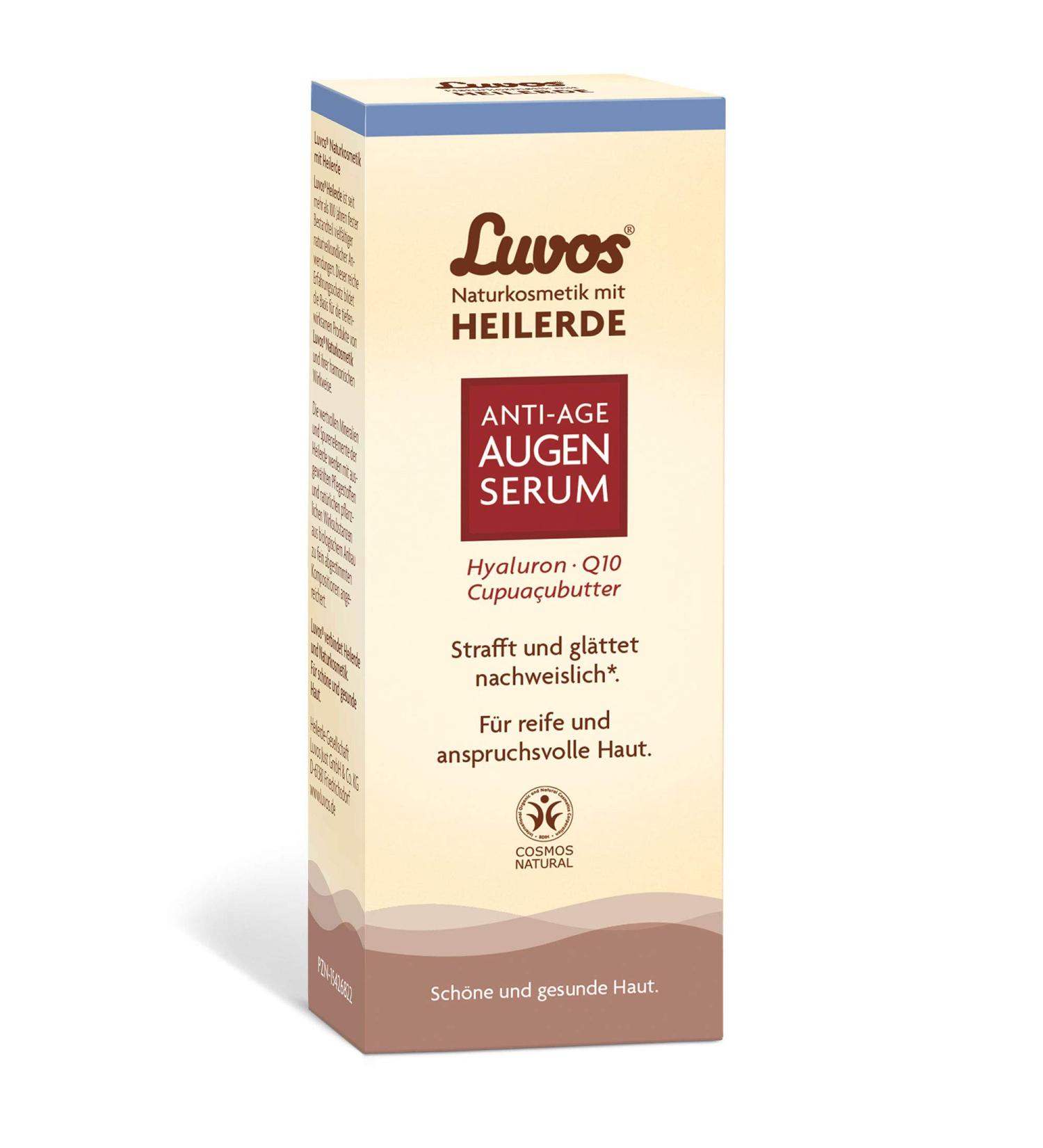 Luvos Healing Clay Firming Anti-Age Eye Serum - Vegan Hyaluron Intensive Care 15ml | Best Anti-Aging Eye Treatment - Buy Online on GoSupps.com