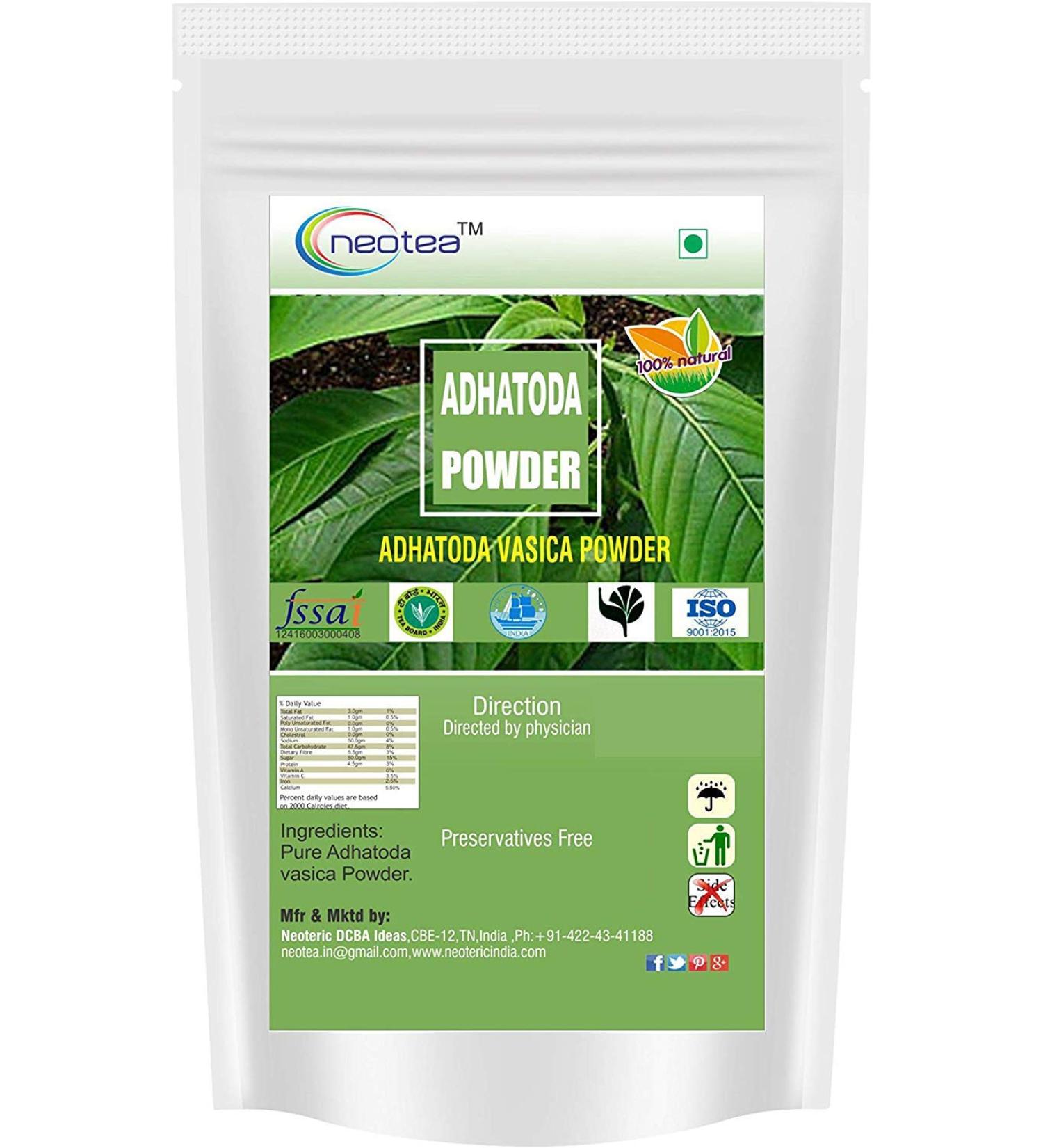 Neotea Adhatoda or Vasa Powder (Adhatoda Vasica) 300g - Buy Online on GoSupps.com