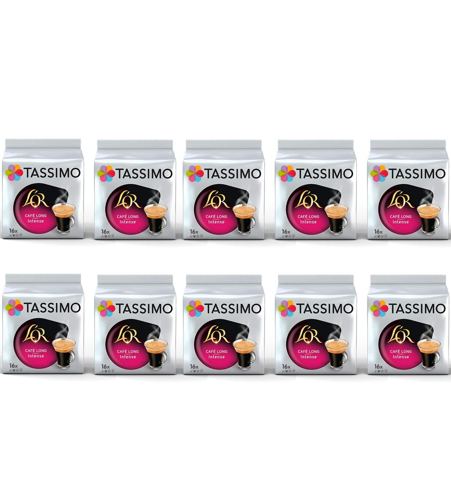  Tassimo TASSIMO L'OR Caf Long Pods of Intense Coffee - 10 Packs (160 Drinks) - Buy Online on GoSupps.com