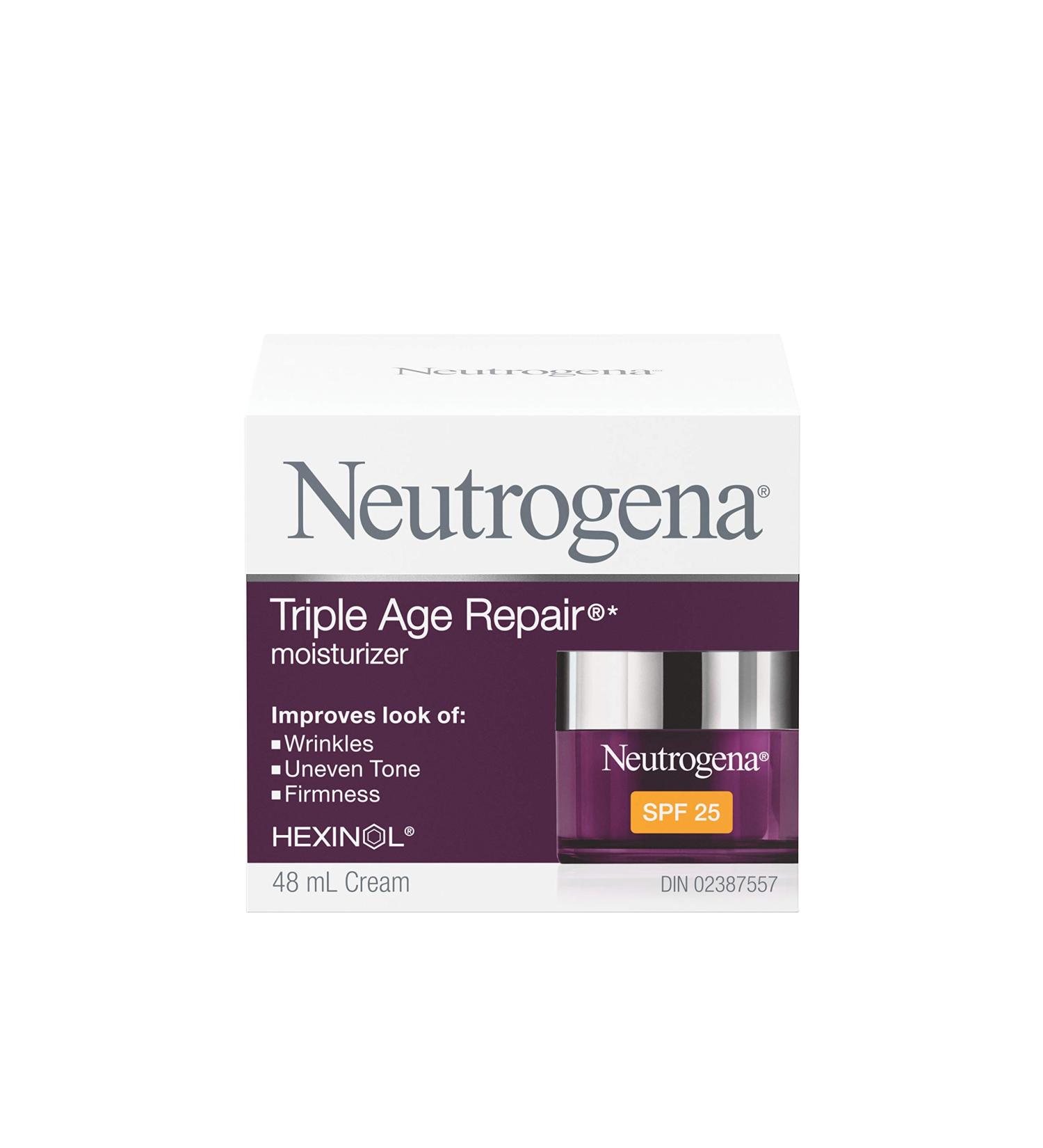 Neutrogena Anti Aging Face Cream SPF 25 Triple Age Repair for Wrinkles Tone and Firmness 48 mL - Buy Online on GoSupps.com