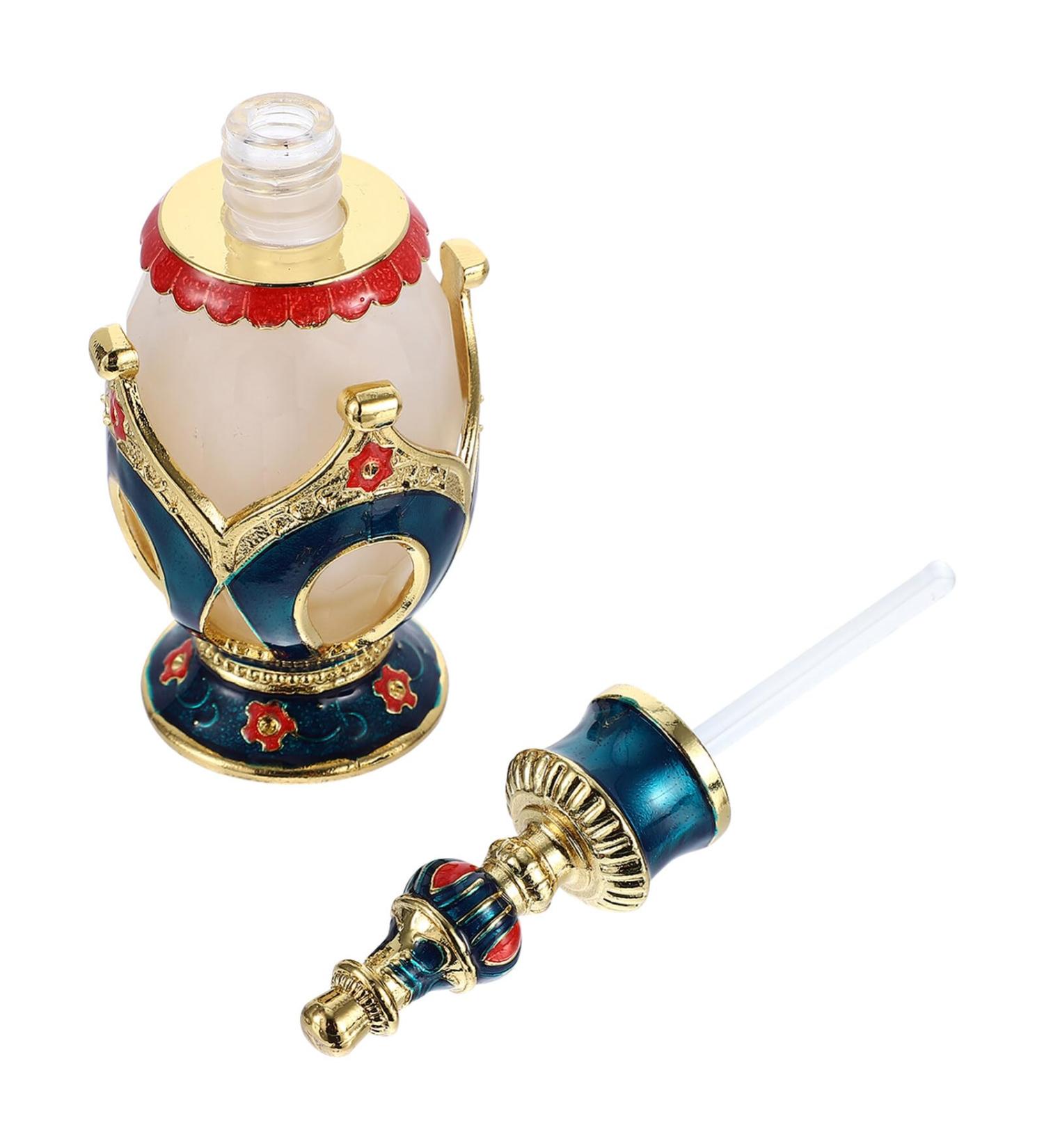 Lurrose Vintage Perfume Bottle Empty Refillable Perfume Bottle 25ml Glass Essential Oils Dropper Bottle(Blue) - Buy Online on GoSupps.com