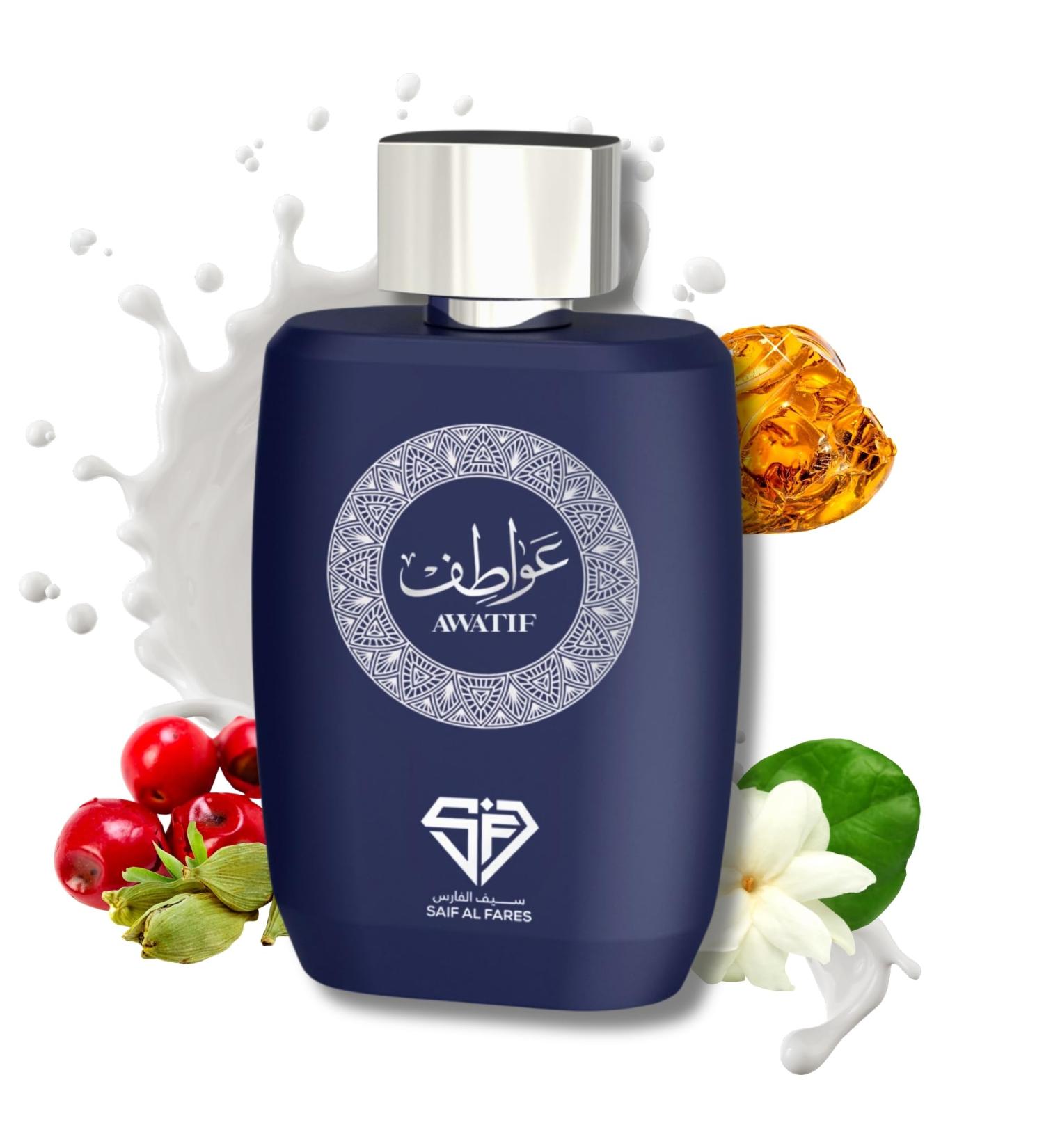 Awatif Water Perfume - Exquisite Arabian Perfume with Rose Jasmine & Oud scents | Alcohol Free & Long Lasting Unisex Perfume 3.4 Fl. Oz. Spicy Resinous Floral - Buy Online on GoSupps.com