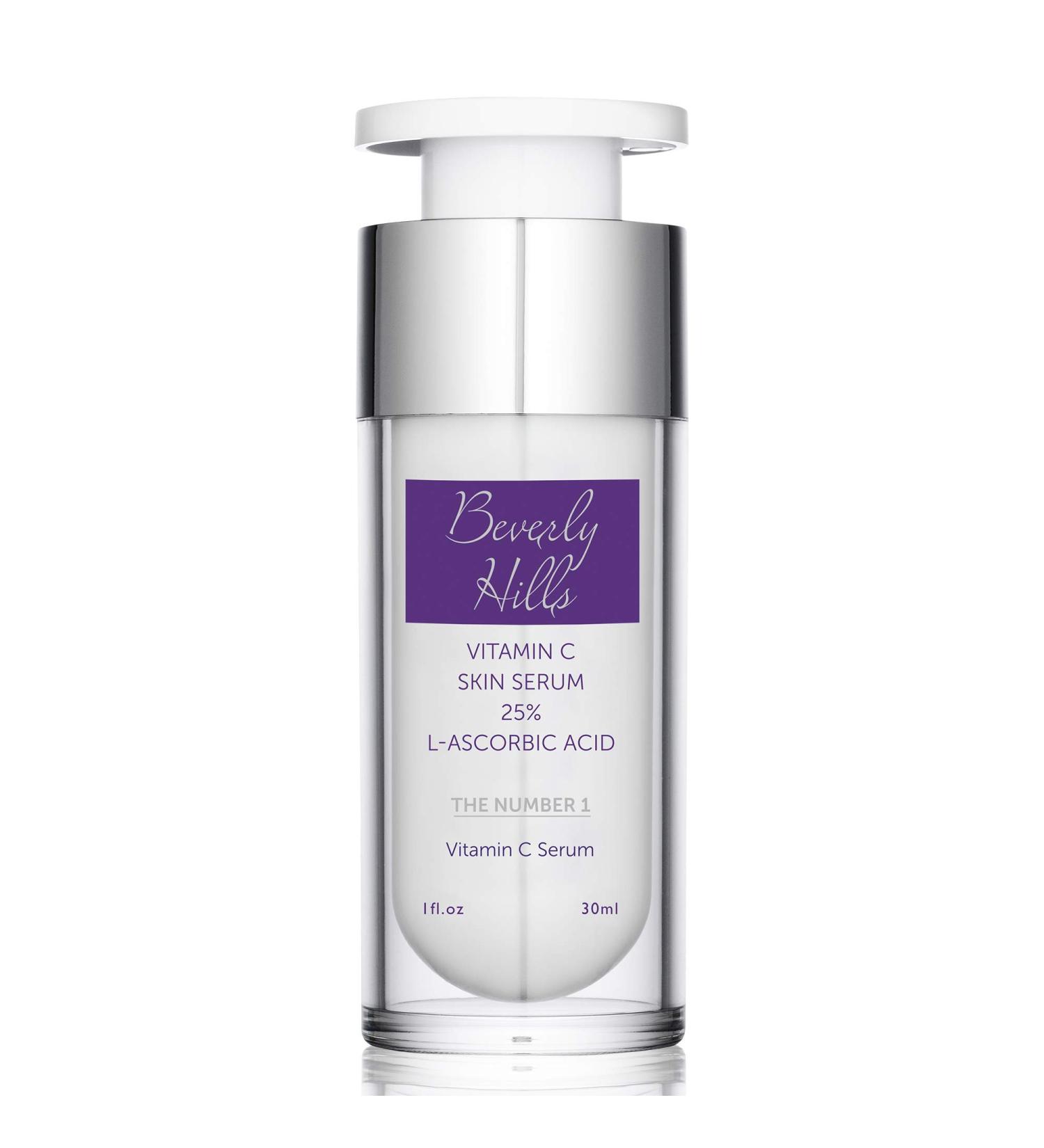 BEVERLY HILLS 25% Vitamin C Serum | Anti Aging Face Serum with Hyaluronic Acid & L-Ascorbic Acid for Hydration UV Protection & Hyperpigmentation - 30 mL - Buy Online on GoSupps.com