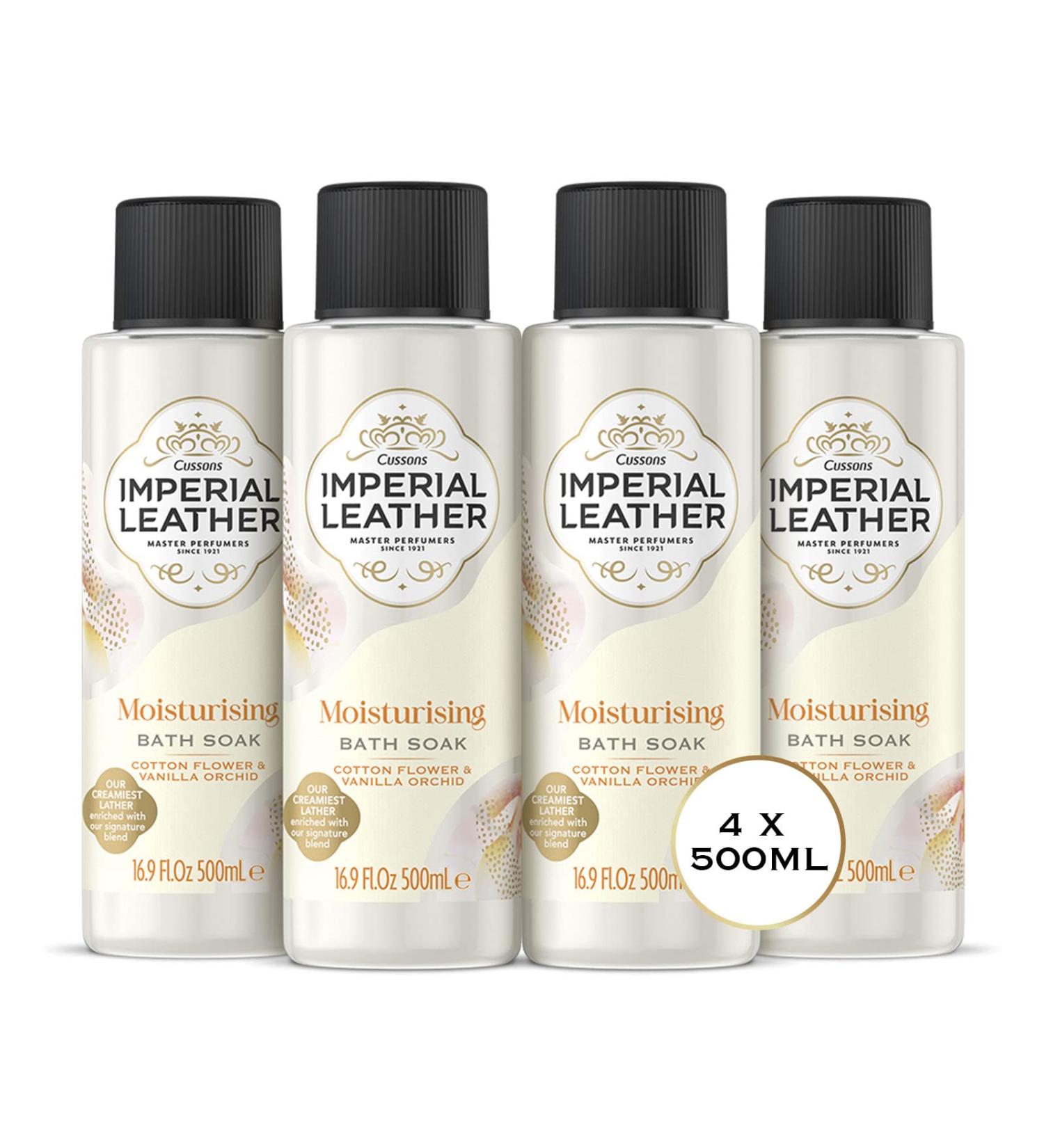 Imperial Leather Moisturising Bath Soak Cotton Flower & Vanilla Orchid Rich & Creamy Bubble Bath Gentle Body Skin Care Bulk Buy Pack of 4 x 500ml Cotton Flower and Vanilla Orchid 500 ml (Pack of 4) - Buy Online on GoSupps.com
