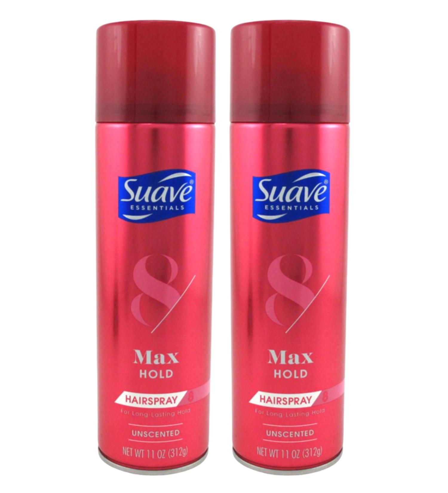Suave Essentials Hairspray Max Hold 8 Unscented 11 Ounce (Pack of 2) - Buy Online on GoSupps.com