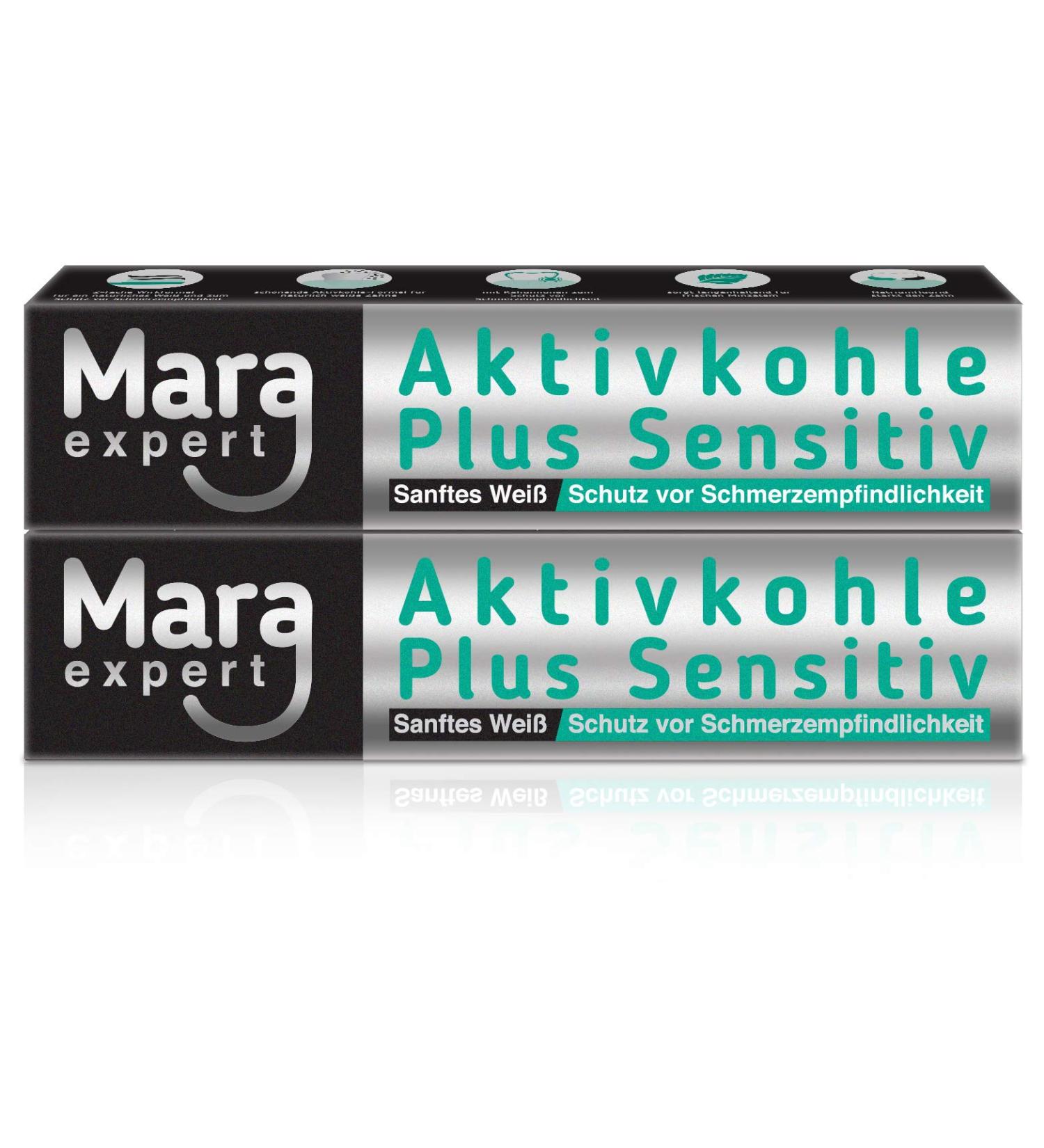 MARA EXPERT Activated Charcoal and Sensitive Medical Toothpaste Natural White Teeth Charcoal Activated Charcoal Tooth Whitener for Sensitive Teeth - Buy Online on GoSupps.com