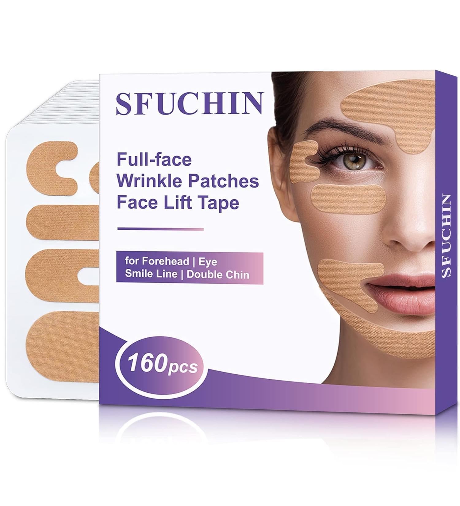 Face Tape for Wrinkles Sfuchin Wrinkle Patches 160 PCS Kinesiology Tape for Face Multifunctional Pre Cut Face Lift Tape for Forehead 11 s Eyes Smile Lines Chin High Elastic Facial Tape - Buy Online on GoSupps.com