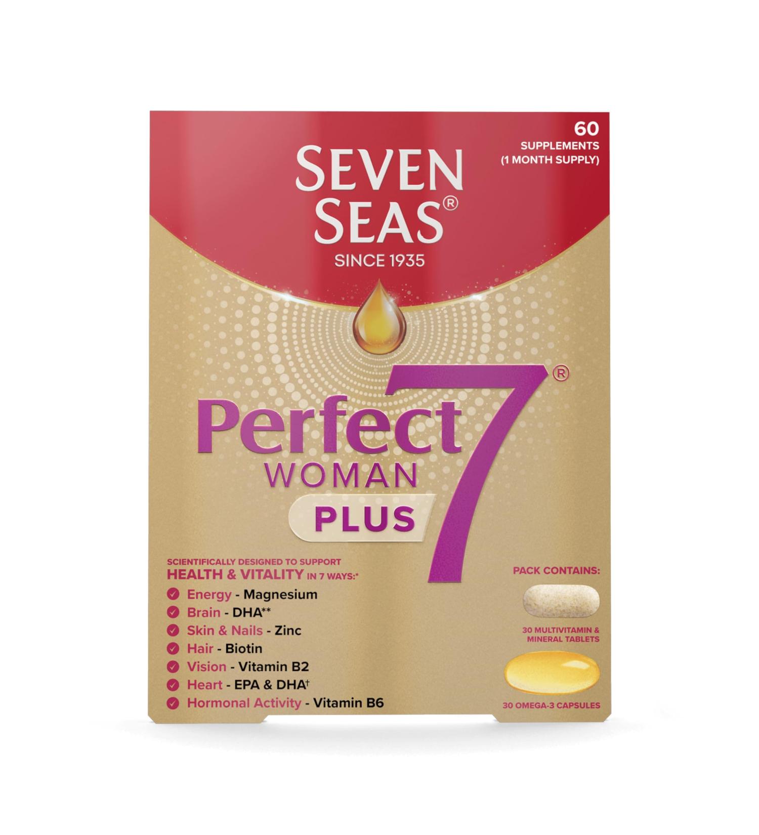 Seven Seas Perfect7 Woman Plus Multivitamin with Omega-3 and Vitamin D - 30 Day Supply - Buy Online on GoSupps.com