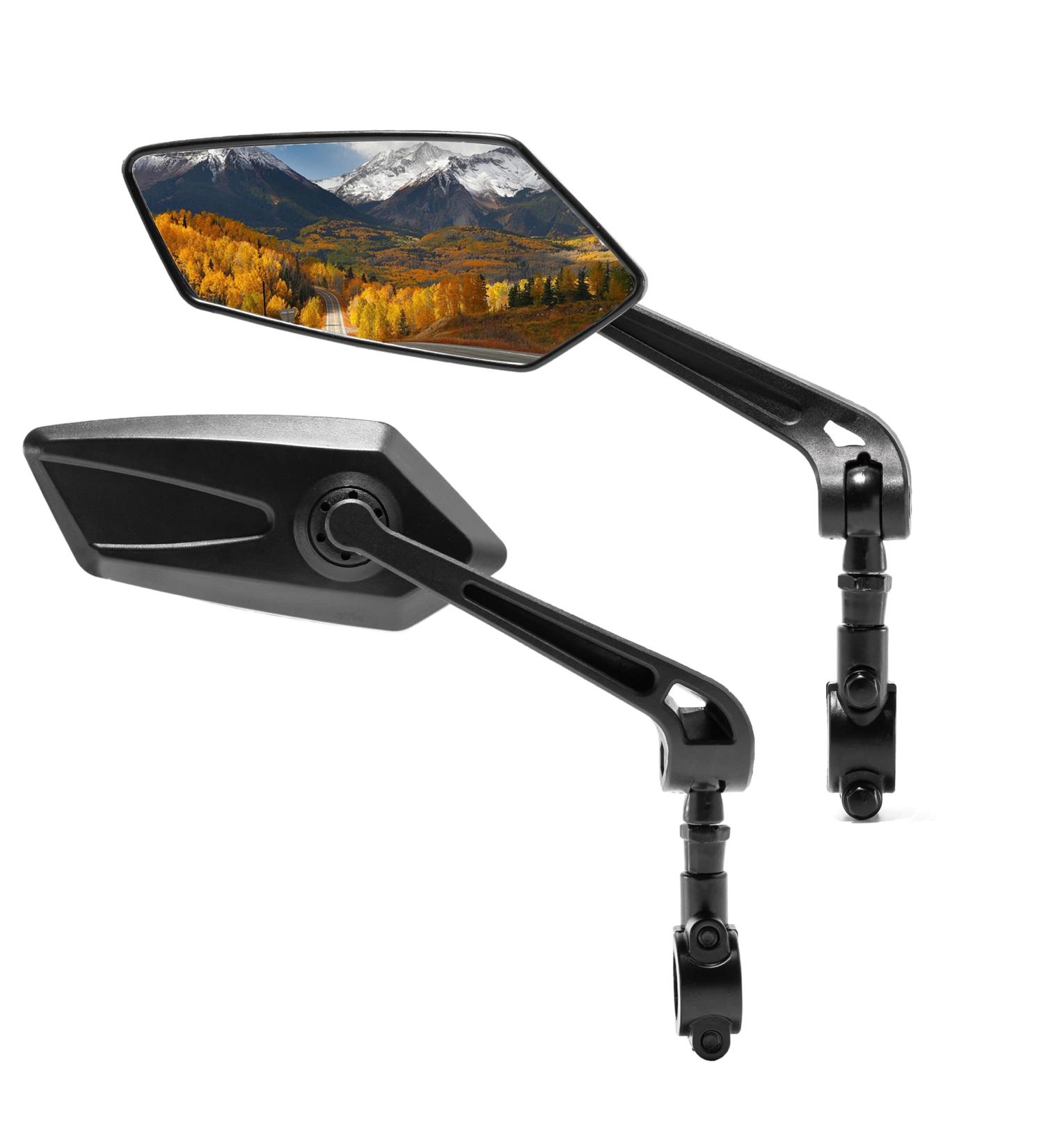 2 PCS Adjustable Handlebar Rear View Bike Mirrors | HD Glass Bicycle Side Mirrors for Mountain and Road Bikes - Newlight66 - Buy Online on GoSupps.com