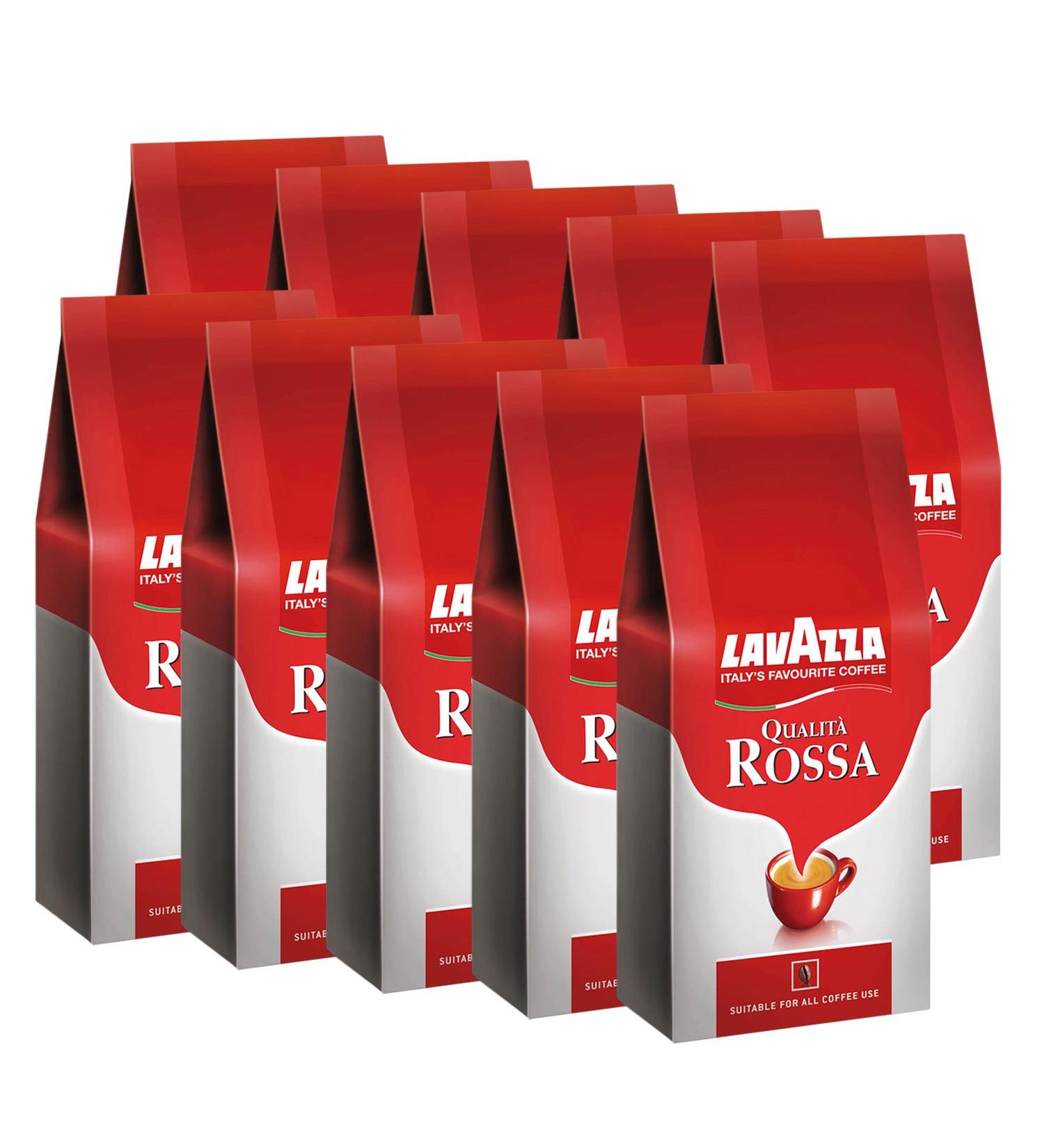  Lavazza 10 x Quality Rossa Coffee Bean Lavazza 1 kg - Buy Online on GoSupps.com