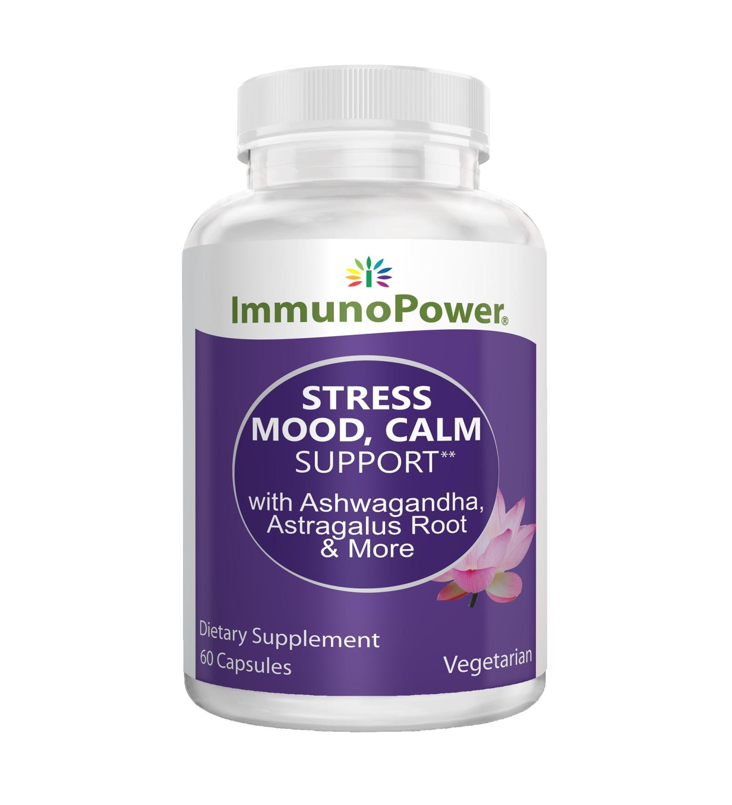 ImmunoPower Mood Support Capsules with Ashwagandha Astragalus Root Holy Basil Leaf and More. Supports Mood Management and Emotional Balance 60 Capsules - Buy Online on GoSupps.com