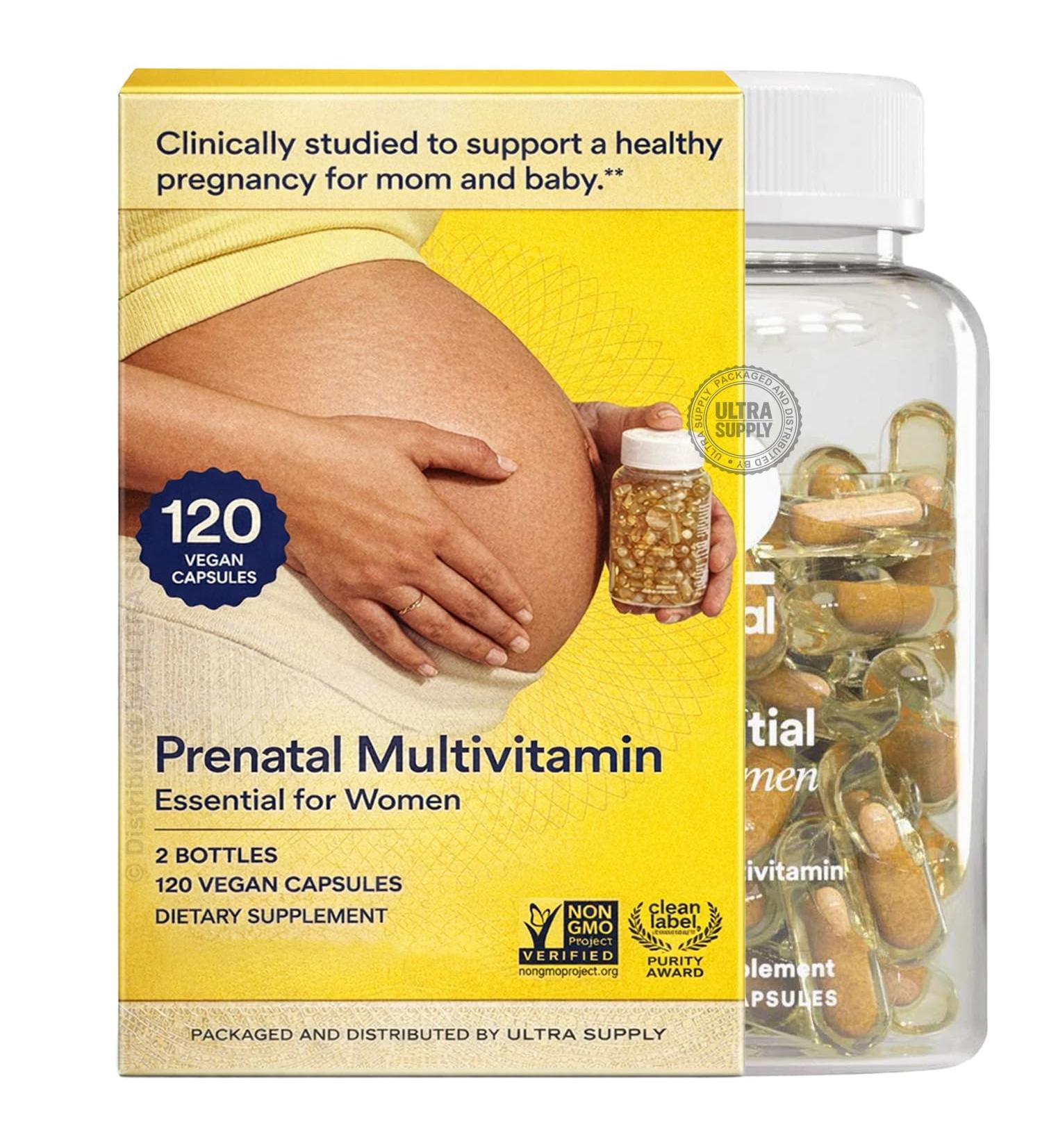 Ri.tual Essential Prenatal Multivitamin (120 ct Value Pack) Vegan Capsules with DHA Iron Folate