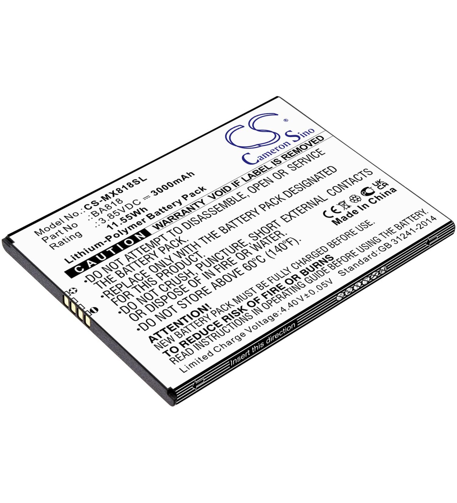 Buy 3000mAh Replacement Battery for Meizu BA818 C9 C9 Pro M1818 M1819 | International Shipping Available - Buy Online on GoSupps.com