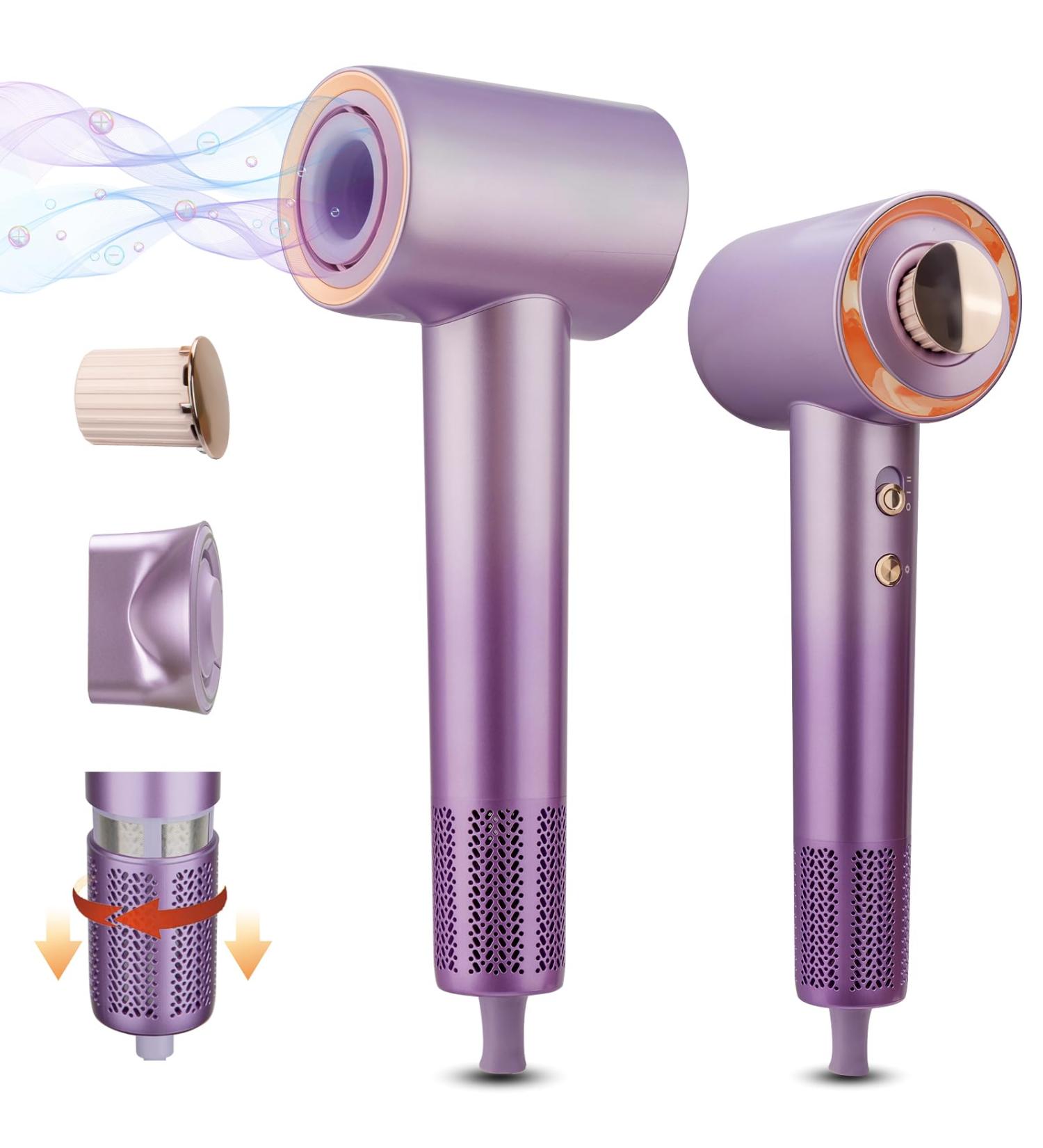 Professional Negative Ionic Hair Dryer - 800 Million Ions 160 000 RPM Low Noise Fast Drying Aroma Capsule - 4 Temps & 2 Speeds - Buy Online on GoSupps.com