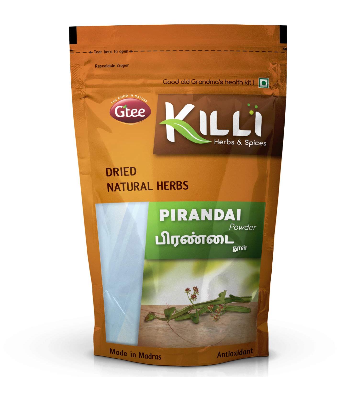 KILLI Pirandai | Hadjod | Veld Grape | Cissus quadrangularis | Nalleru Powder 100g - Buy Online on GoSupps.com