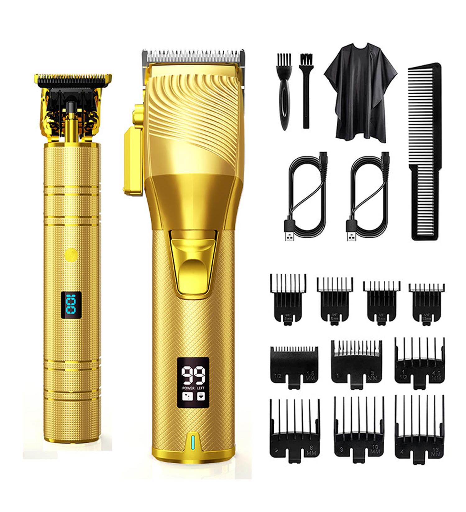 Professional Hair Clippers Kit for Men - Cordless Beard Trimmers with LED Display | Grooming Set for Men Women Kids & Pets (Gold - Buy Online on GoSupps.com