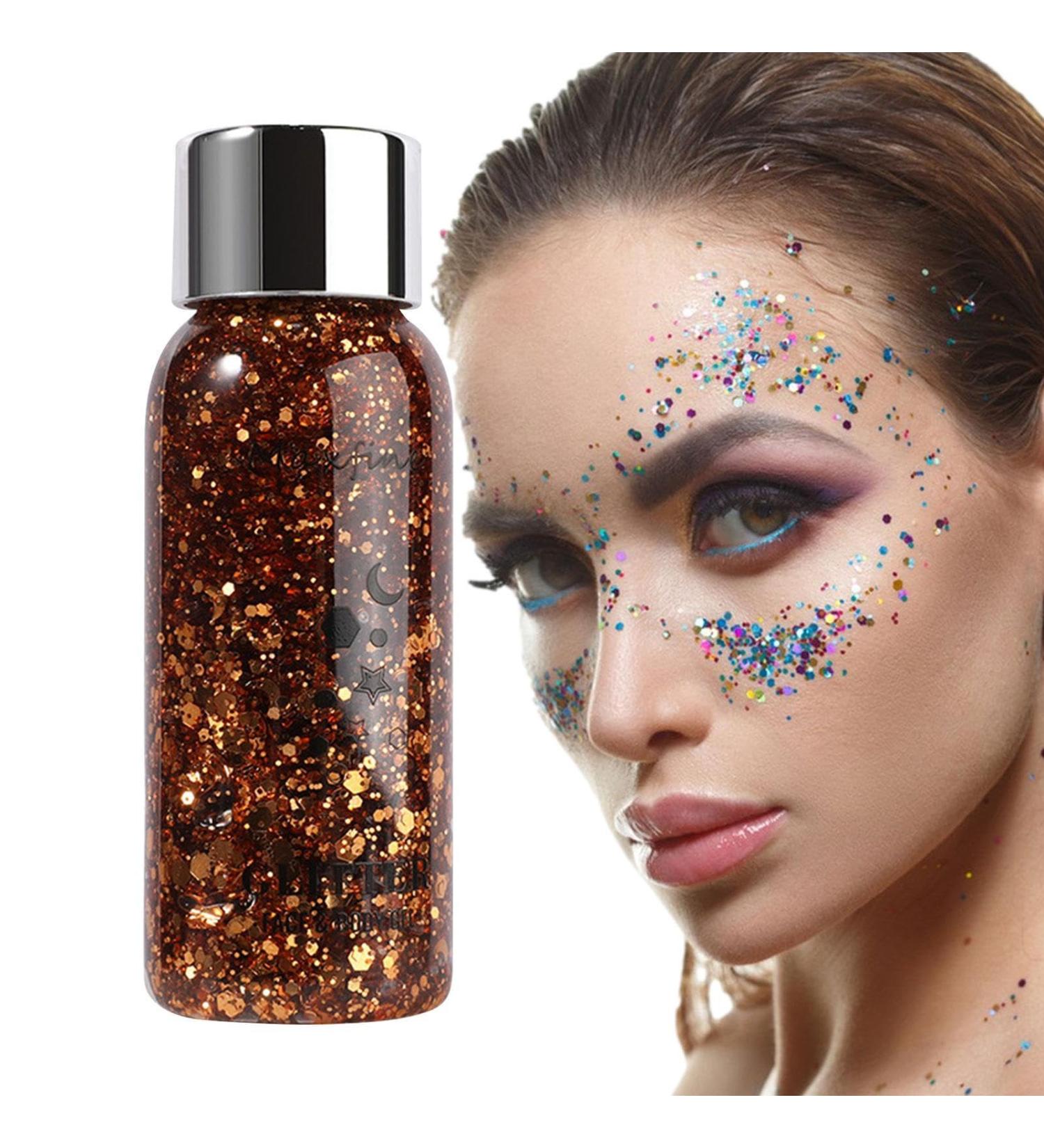  Rosixehird Mermaid Face Liquid Highlighter - Glitter Gel - Waterproof - For Face and Hair - Holographic Cosmetic Accessory for Concerts Festivals Rosixehird - Buy Online on GoSupps.com